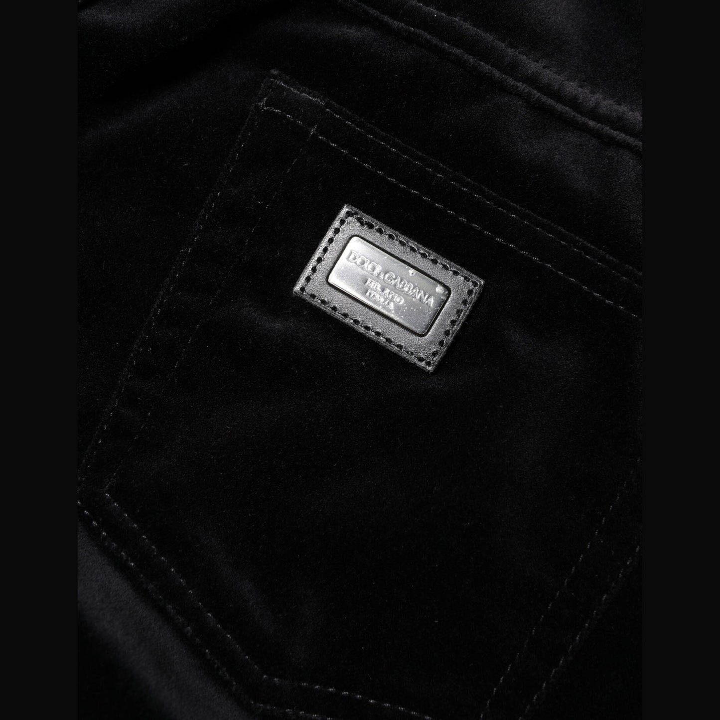 Dolce & Gabbana Black Cotton Skinny Capri Cropped Denim Jeans