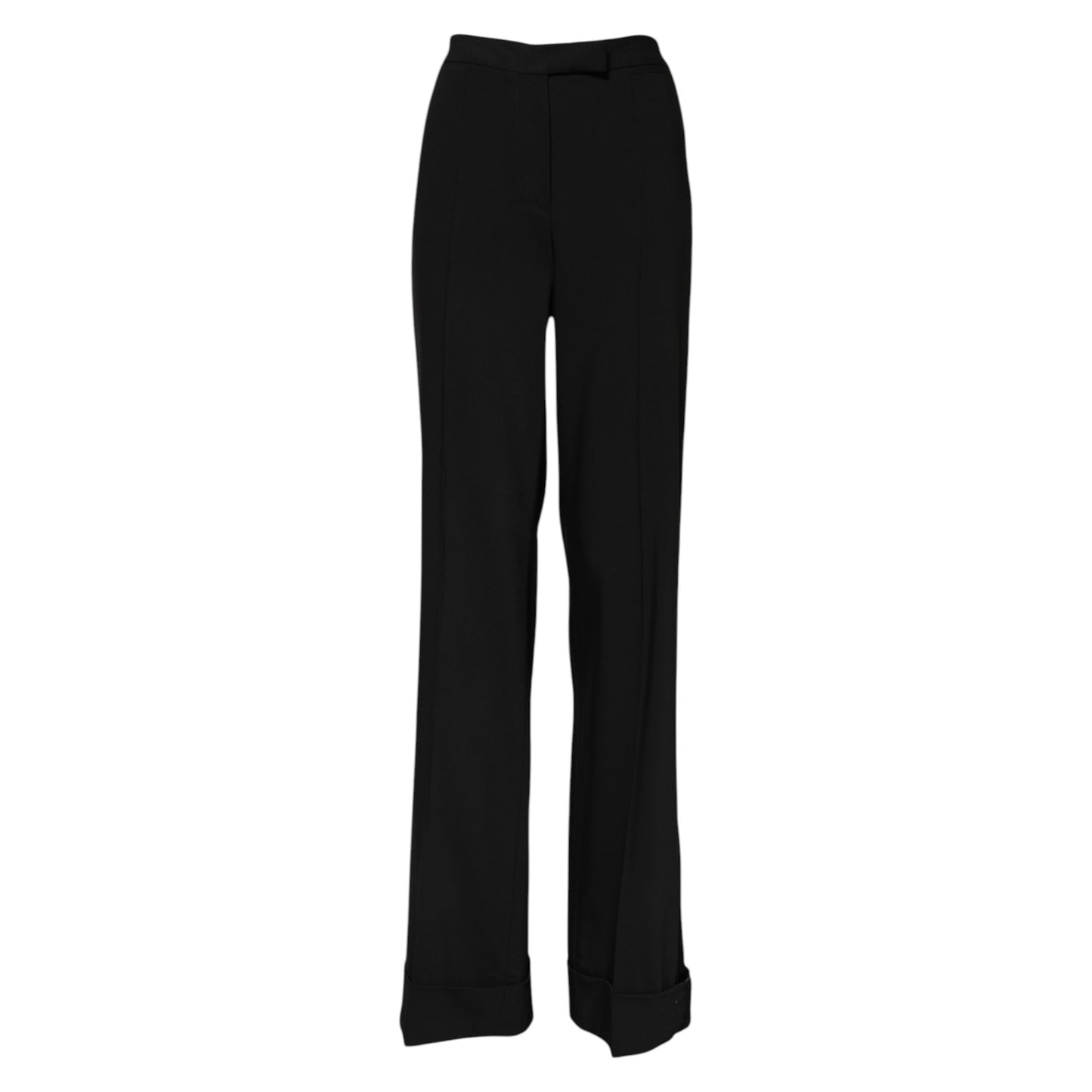 Dolce & Gabbana Black Wool High Waist Flared Pants Dolce & Gabbana