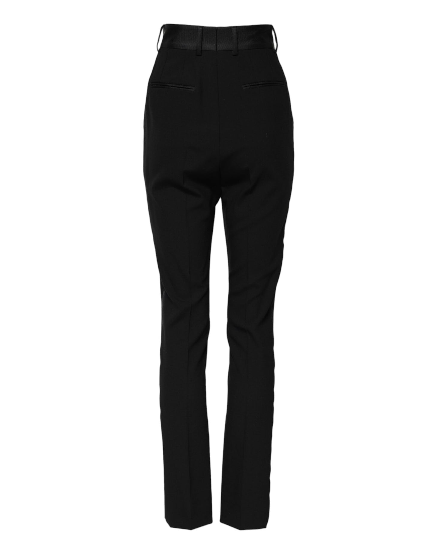 Dolce & Gabbana Black Wool High Waist Skinny Pants Dolce & Gabbana