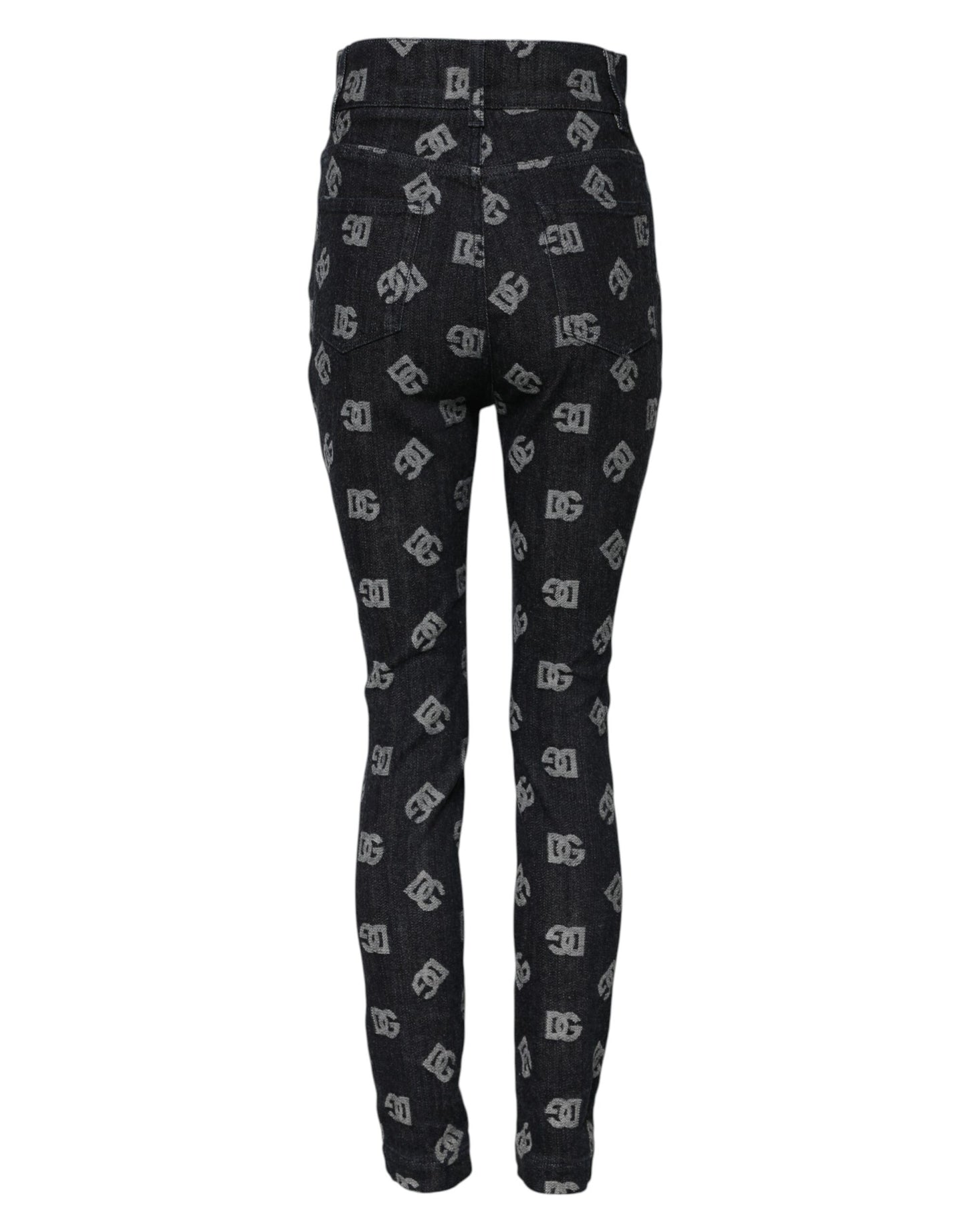 Dolce & Gabbana Black DG Logo High Waist Skinny Denim Jeans Dolce & Gabbana