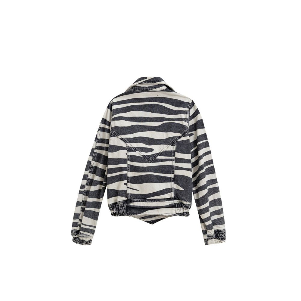 Retrofête Black And White Cotton Blazer Retrofête