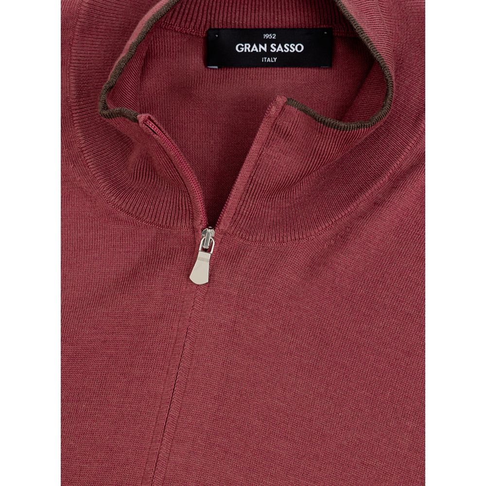 Gran Sasso Red Silk T-Shirt Gran Sasso