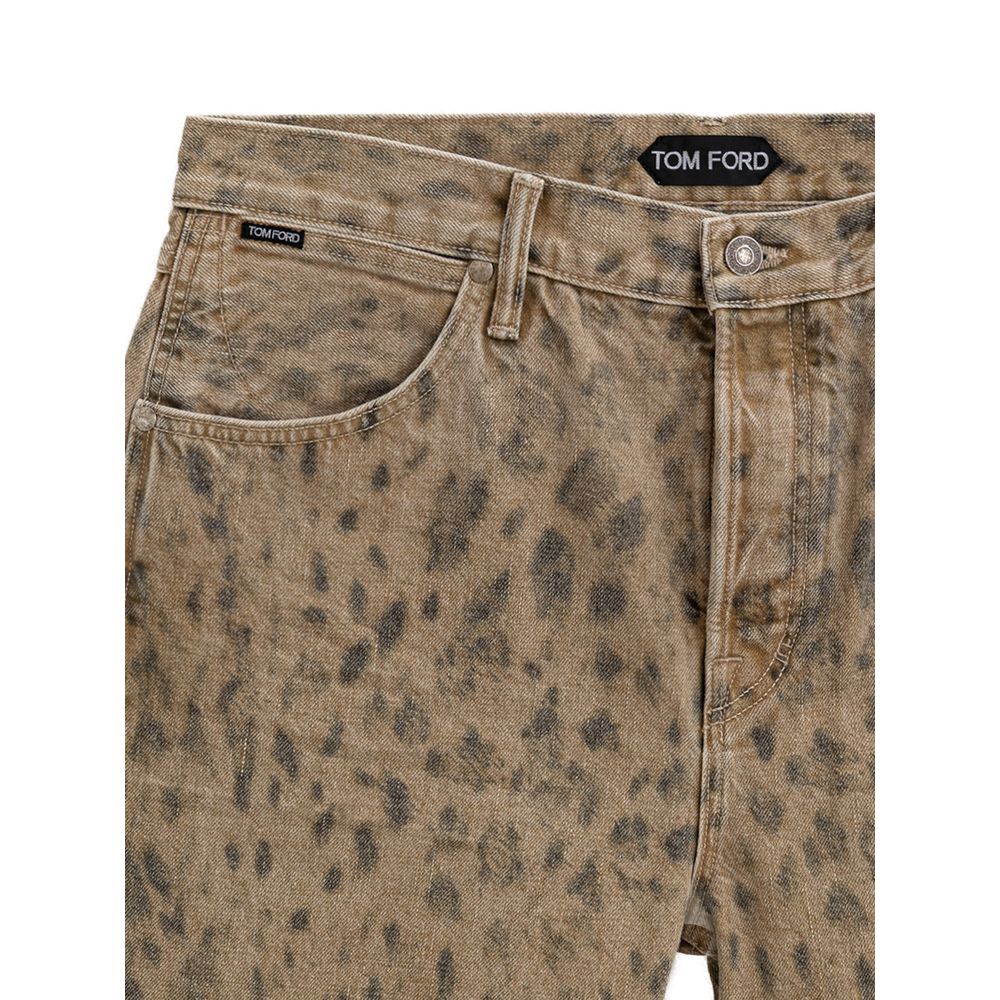 Tom Ford Beige Cotton Tapered Jean Tom Ford