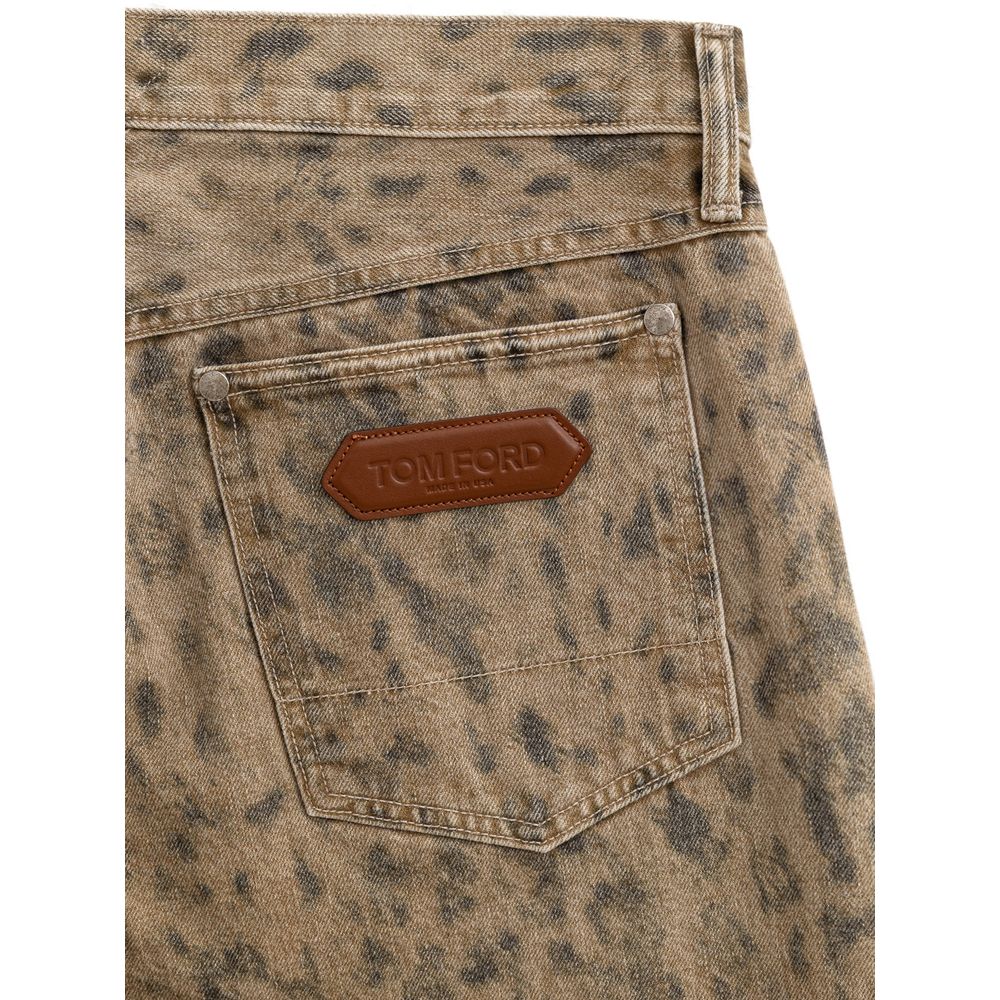 Tom Ford Beige Cotton Tapered Jean Tom Ford