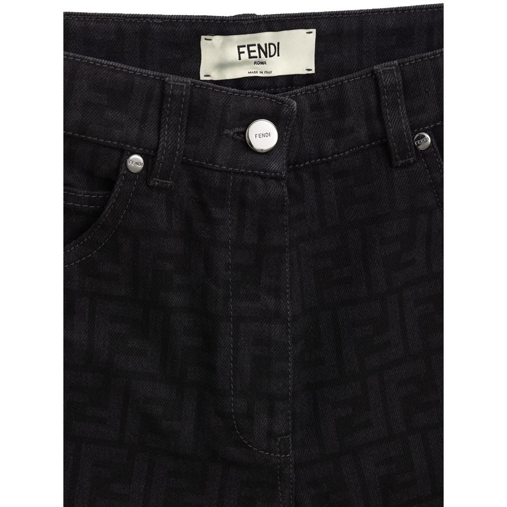Fendi Black Cotton Jeans Denim Fendi