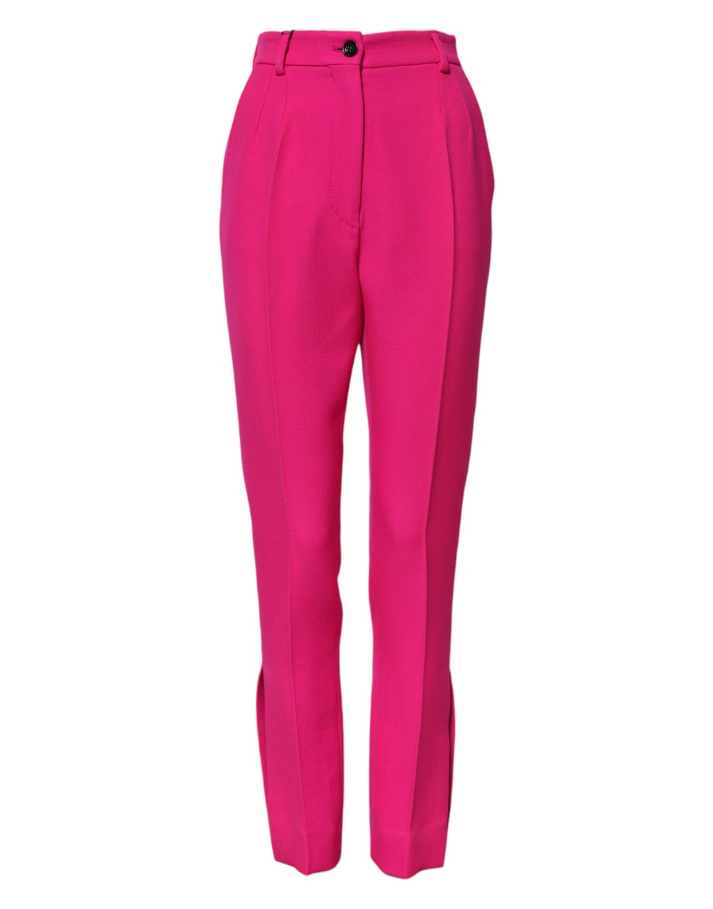 Dolce & Gabbana Fuchsia Pink HighWaist Tapered Trouser Pants Dolce & Gabbana
