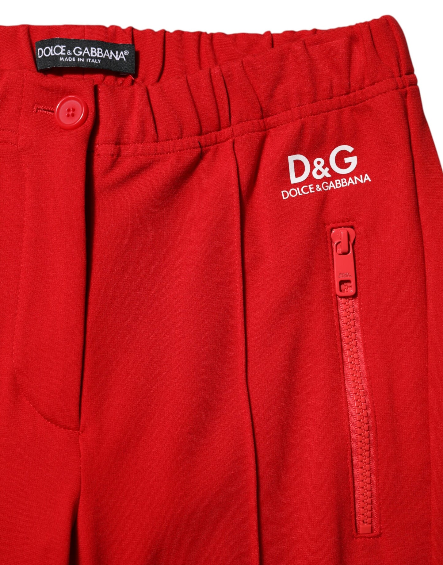 Dolce & Gabbana Red Mid Waist Slim Fit Pants Dolce & Gabbana
