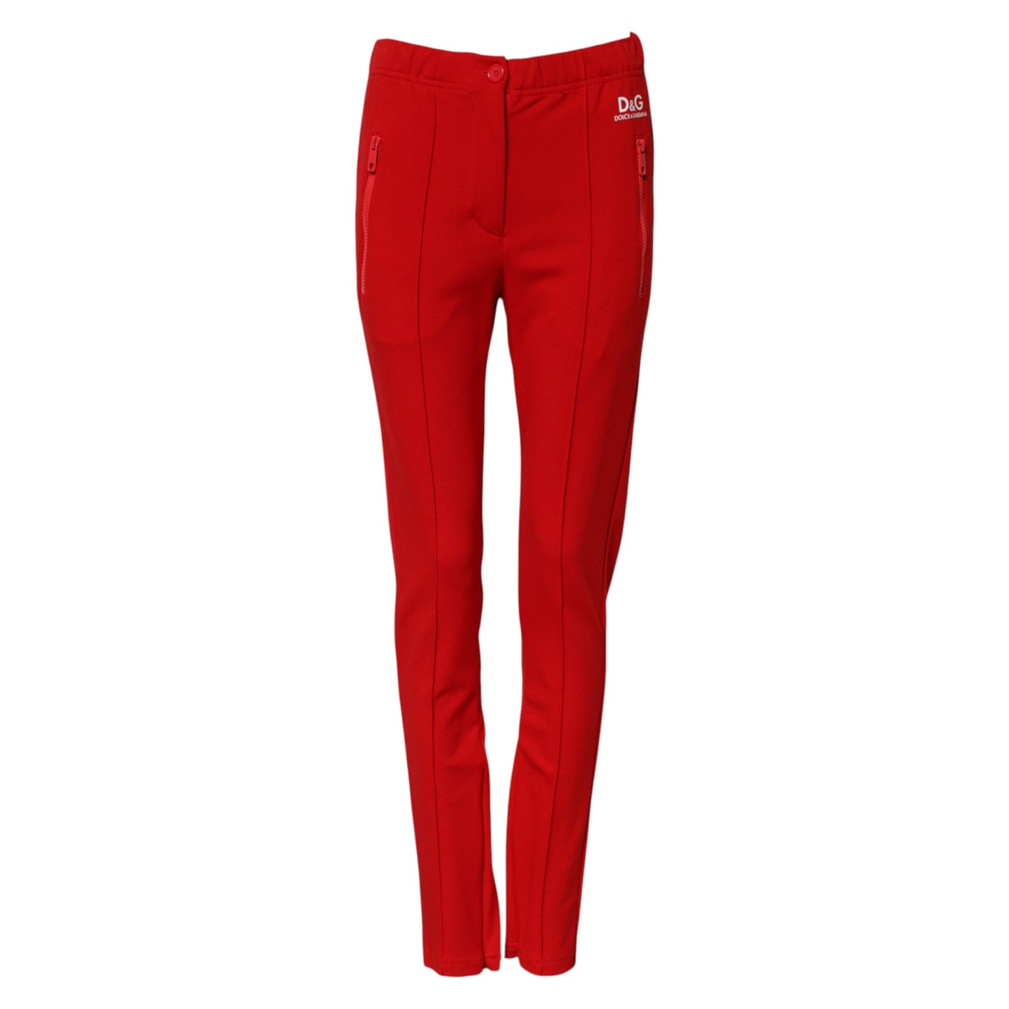 Dolce & Gabbana Red Mid Waist Slim Fit Pants Dolce & Gabbana