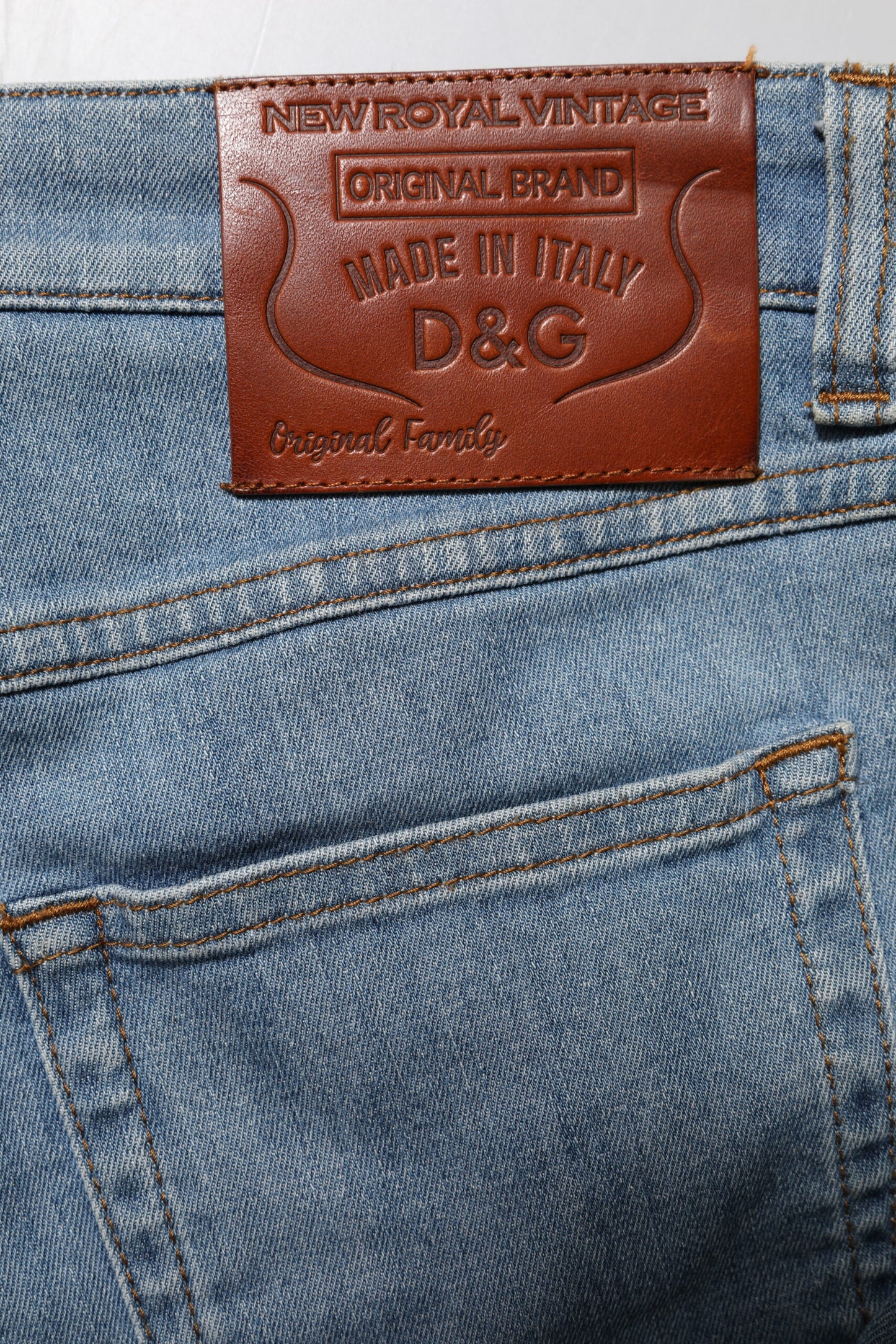 Dolce & Gabbana Blue Cotton PRETTY MidWaist Skinny Denim Jeans Dolce & Gabbana