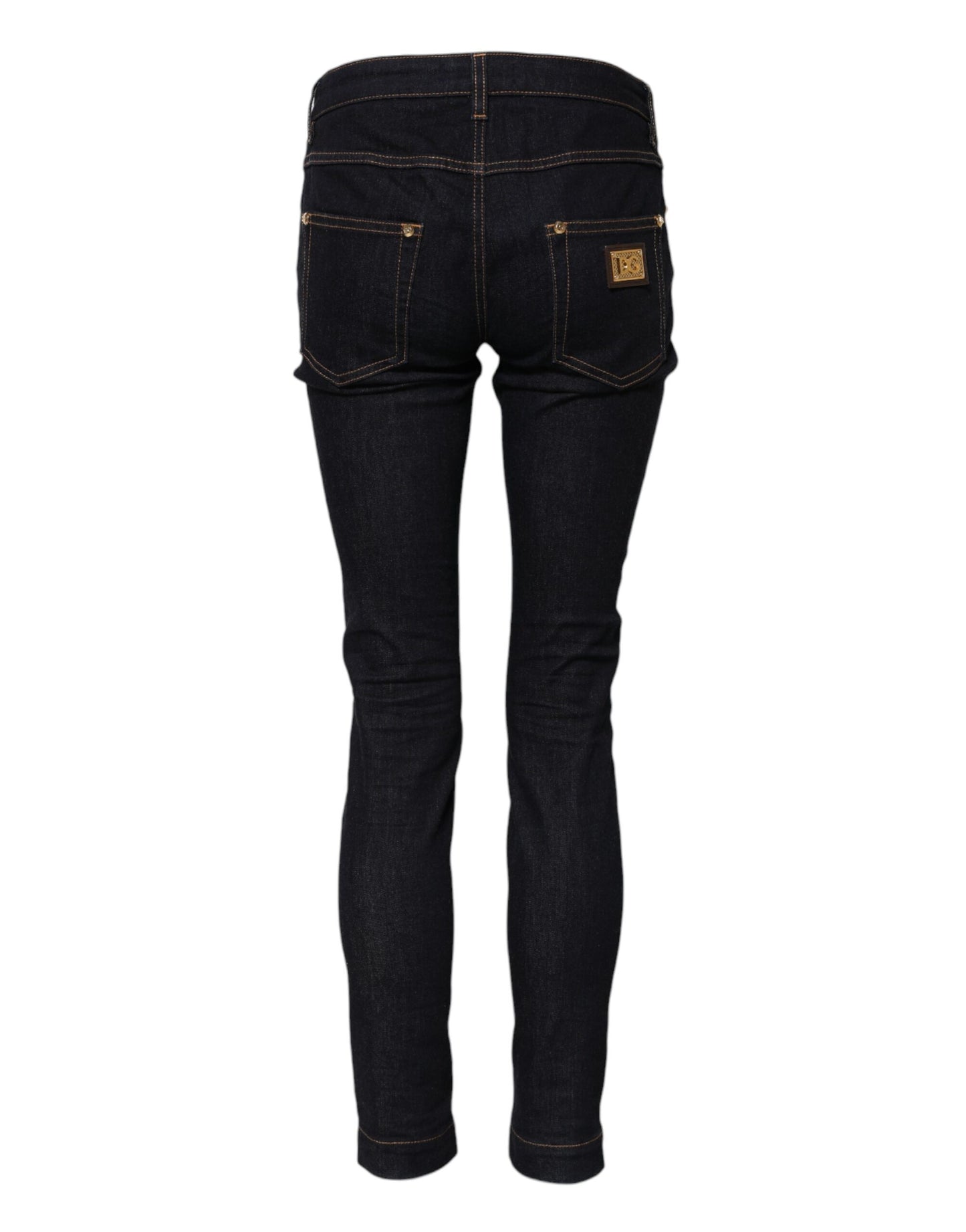 Dolce & Gabbana Blue Cotton PRETTY LowWaist Skinny Denim Jeans Dolce & Gabbana