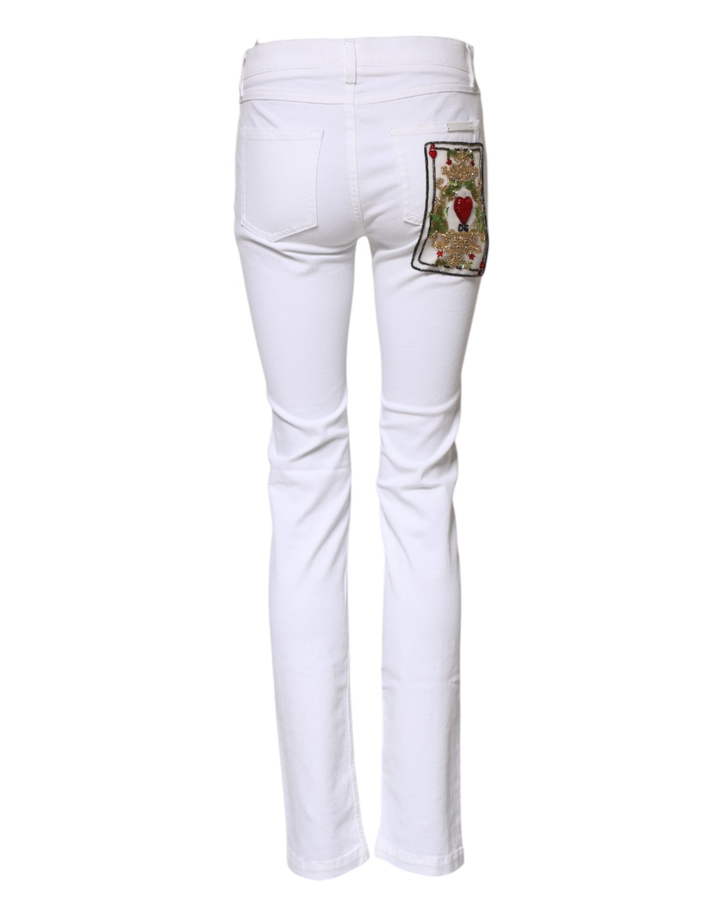 Dolce & Gabbana White GRACE Mid Waisted Skinny Denim Jeans Dolce & Gabbana