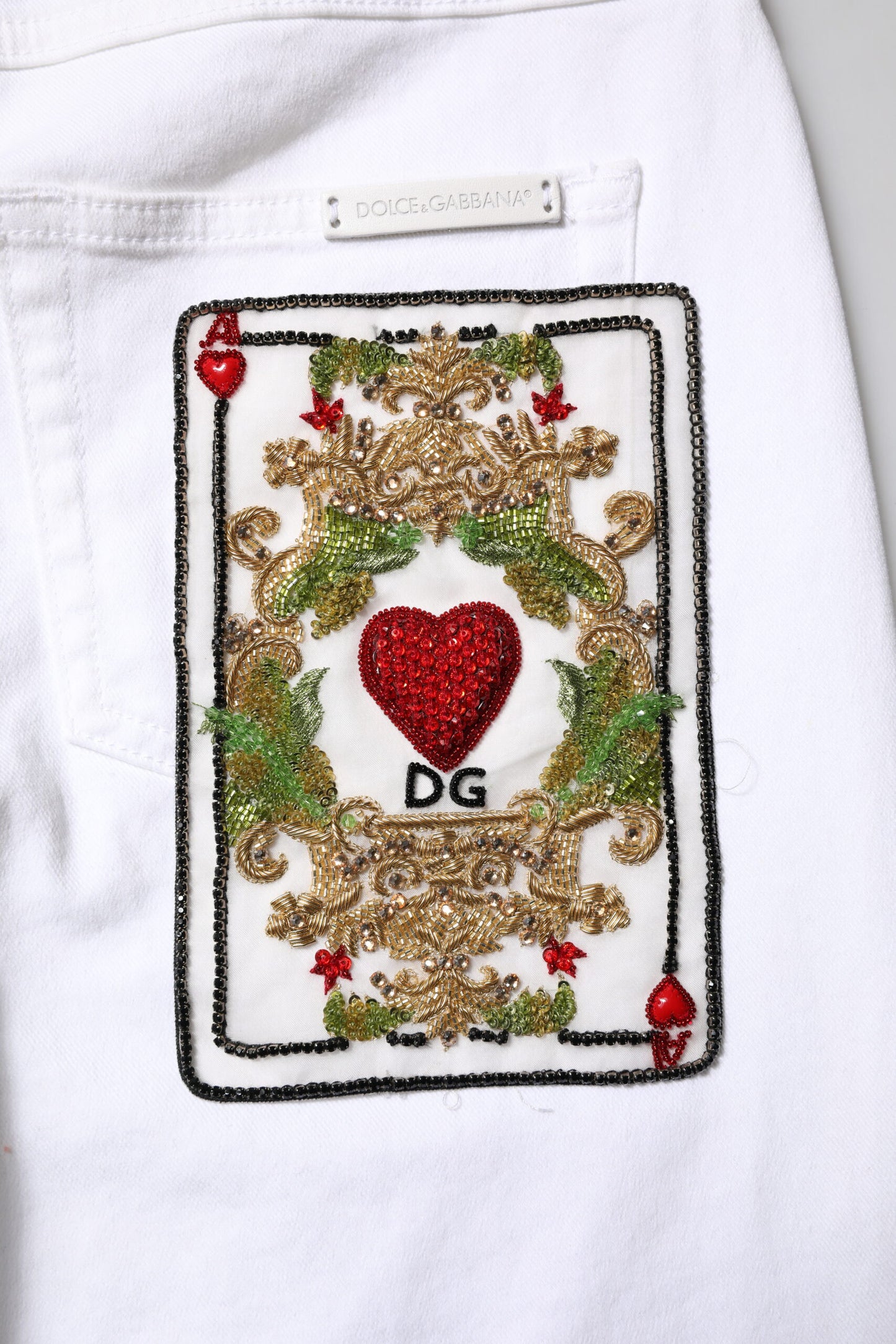 Dolce & Gabbana White GRACE Mid Waisted Skinny Denim Jeans Dolce & Gabbana