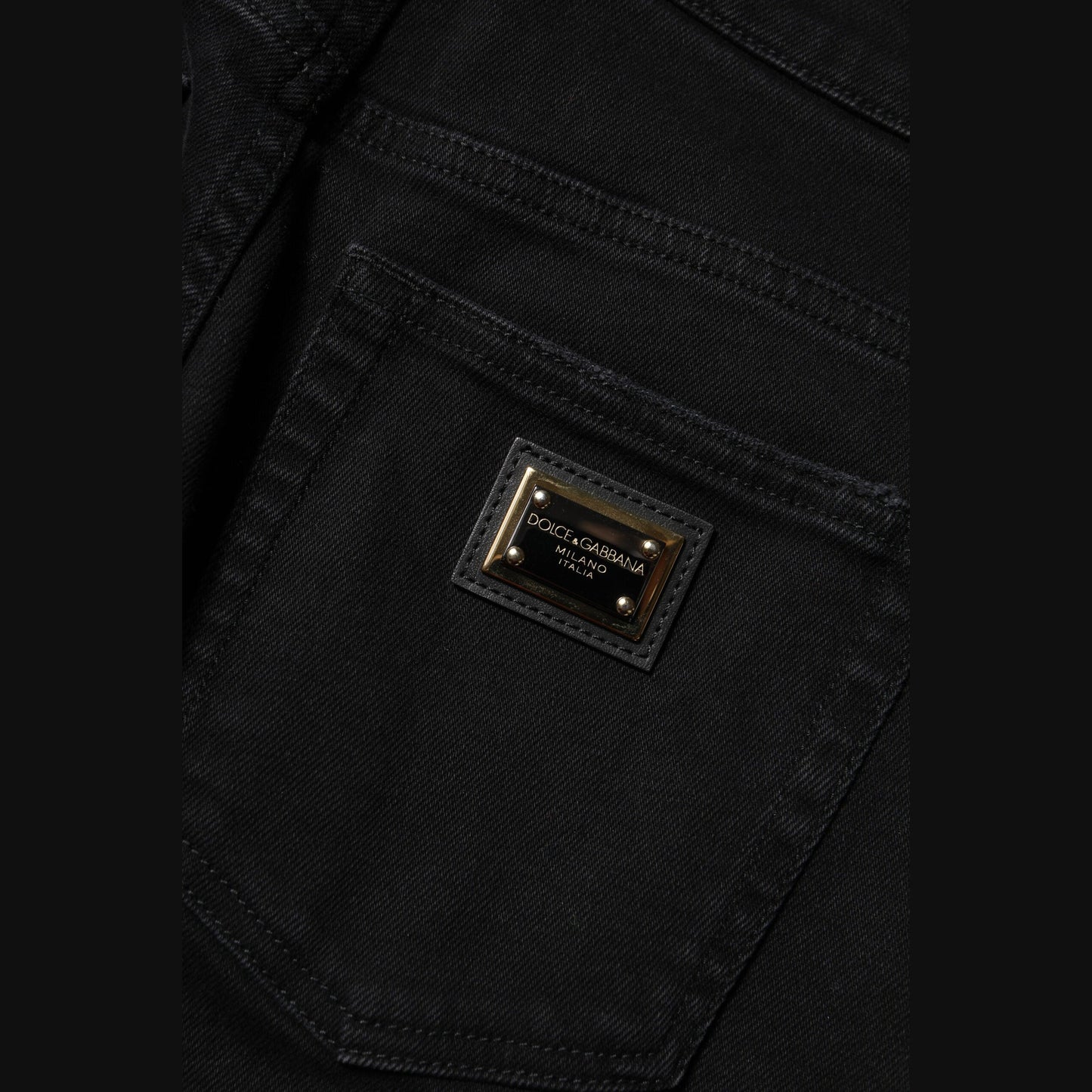 Dolce & Gabbana Black Boyfriend Cotton Flared Denim Jeans
