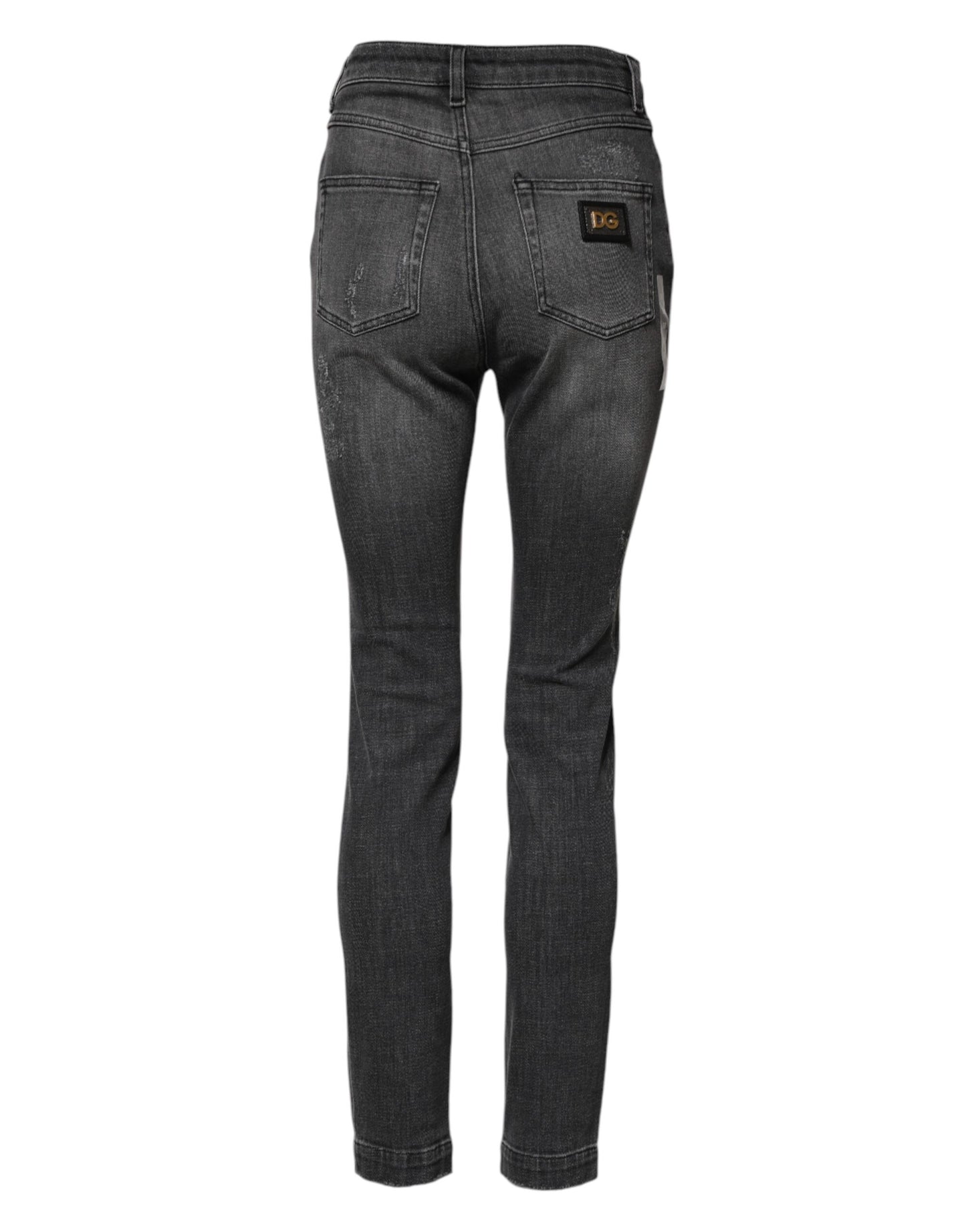 Dolce & Gabbana Dark Gray AUDREY Cotton Skinny Denim Jeans Dolce & Gabbana