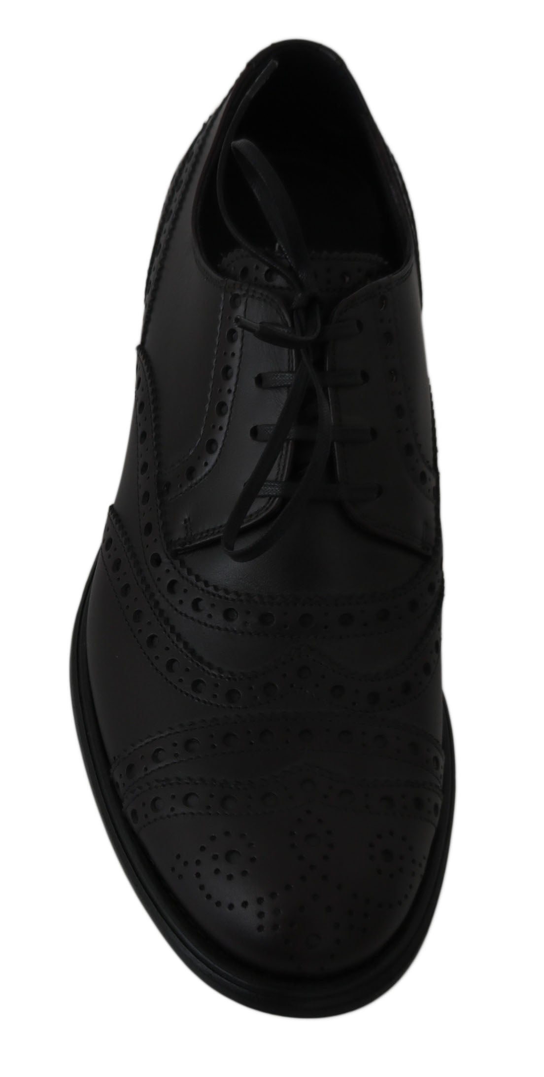 Dolce & Gabbana Black Leather Wingtip Oxford Dress Shoes Dolce & Gabbana