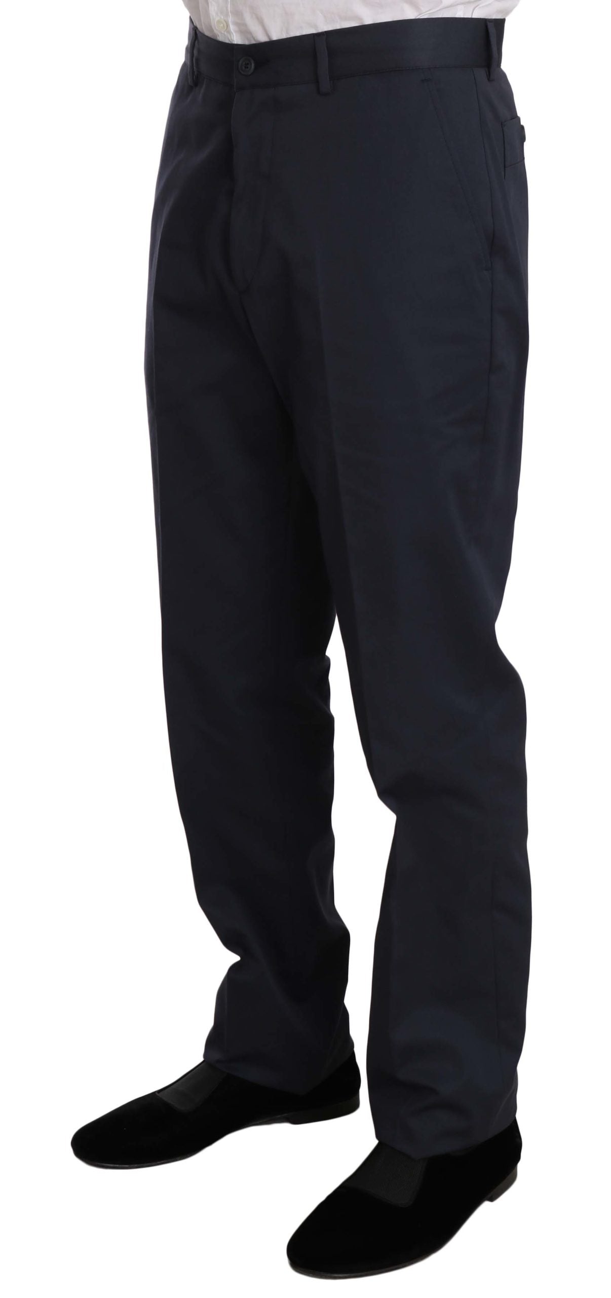 Romeo Gigli Two Piece 3 Button Cotton Blue Solid Suit Romeo Gigli