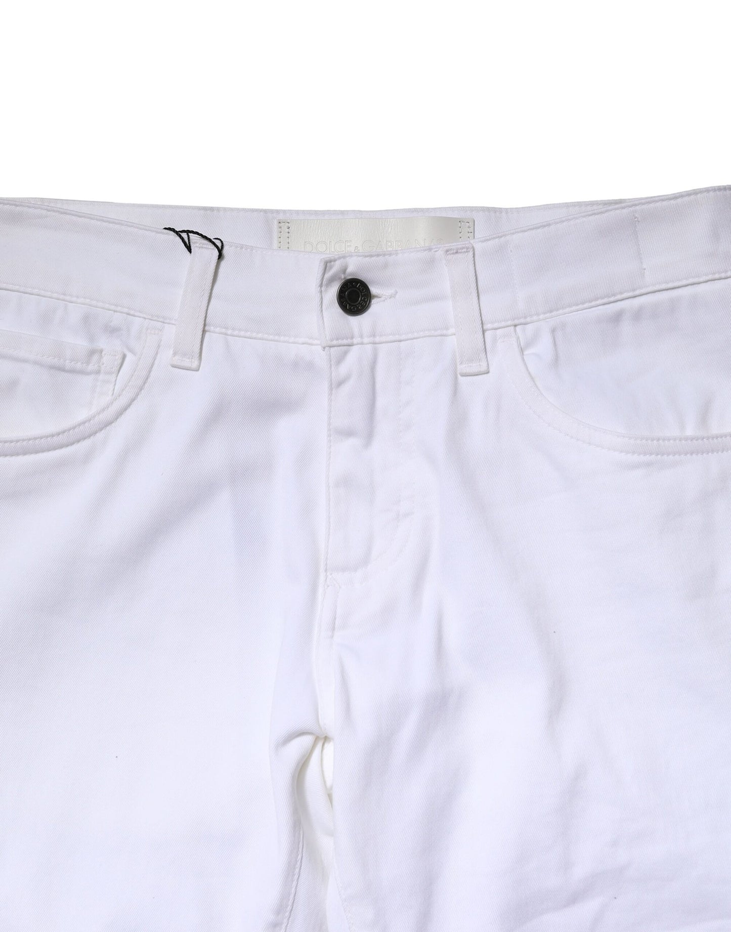 Dolce & Gabbana White Cotton Skinny Men Denim Jeans Dolce & Gabbana