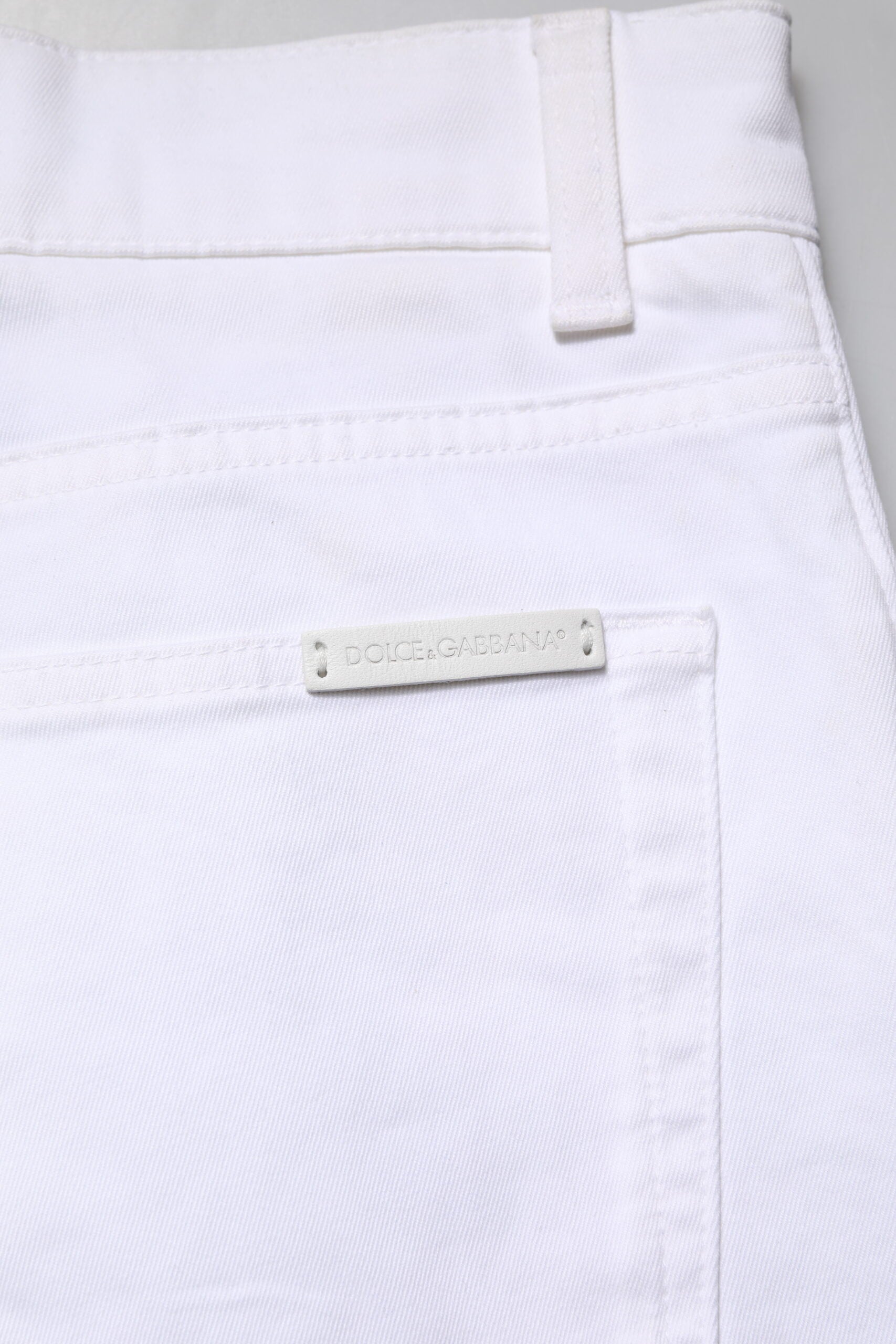 Dolce & Gabbana White Cotton Skinny Men Denim Jeans Dolce & Gabbana