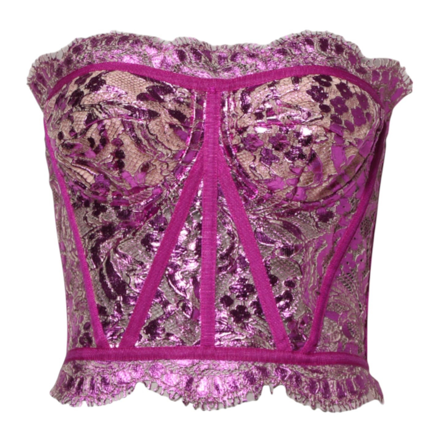 Dolce & Gabbana Pink Bustier Sleeveless Corset Blouse Top Dolce & Gabbana