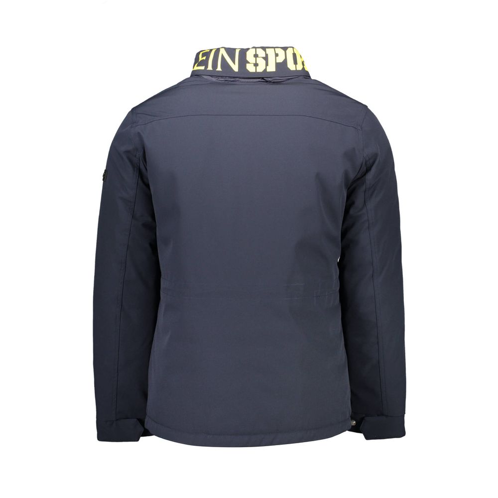 Plein Sport Blue Polyester Jacket Plein Sport