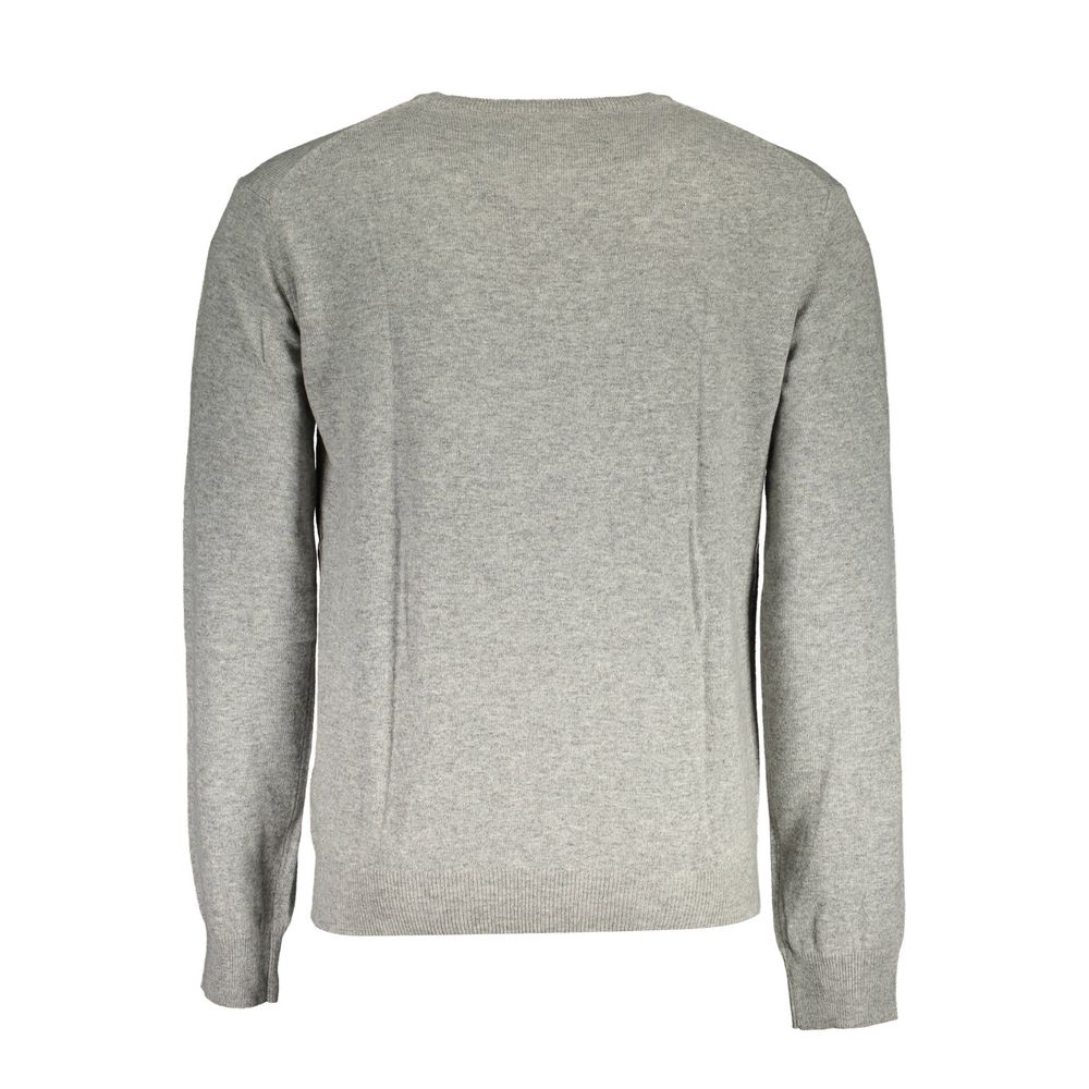 La Martina Gray Wool Sweater La Martina