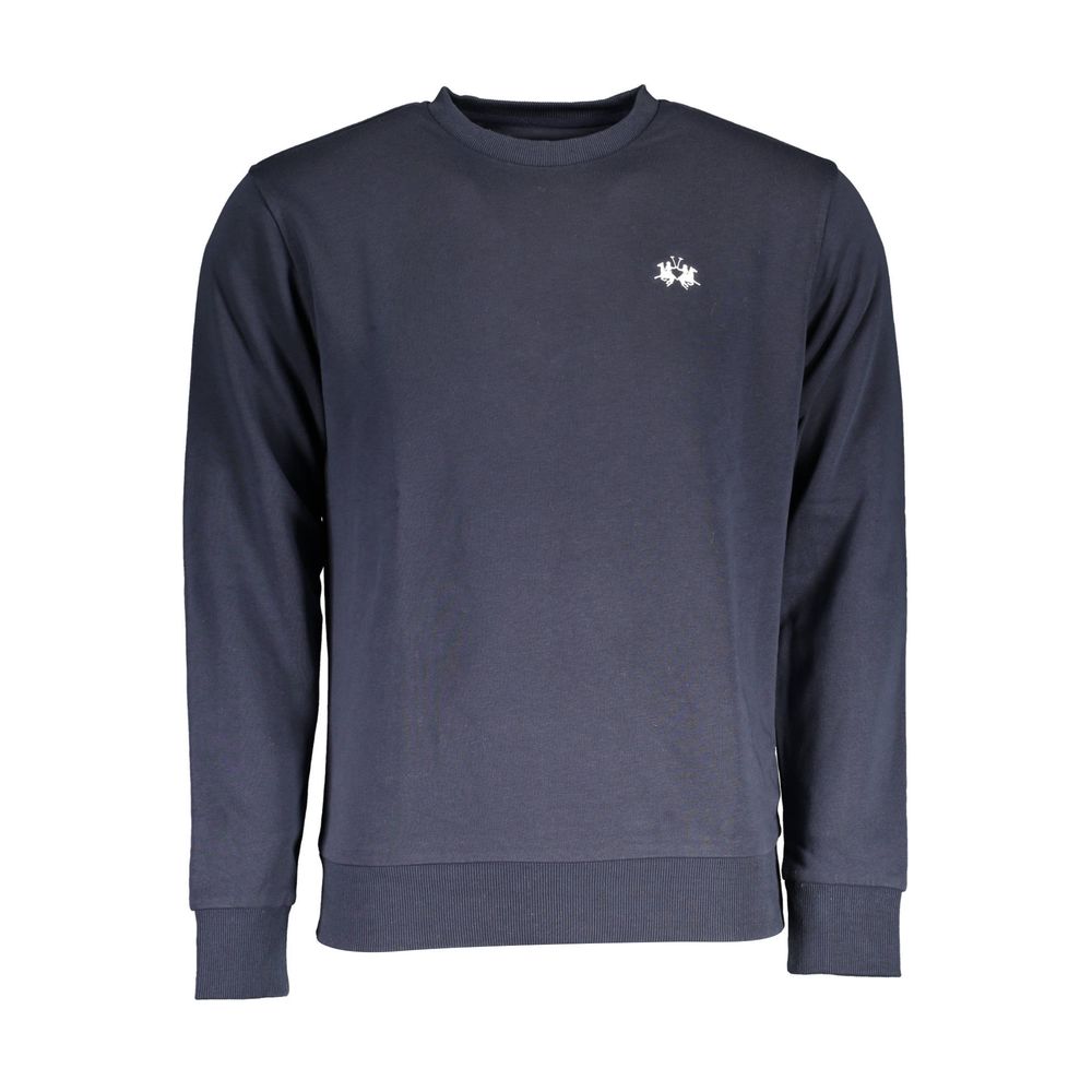 La Martina Blue Cotton Sweater La Martina
