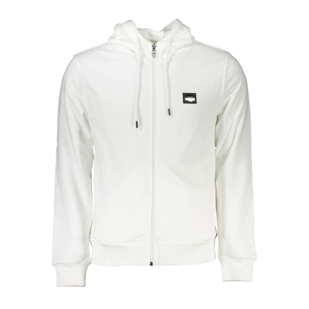 Cavalli Class White Cotton Sweater Cavalli Class