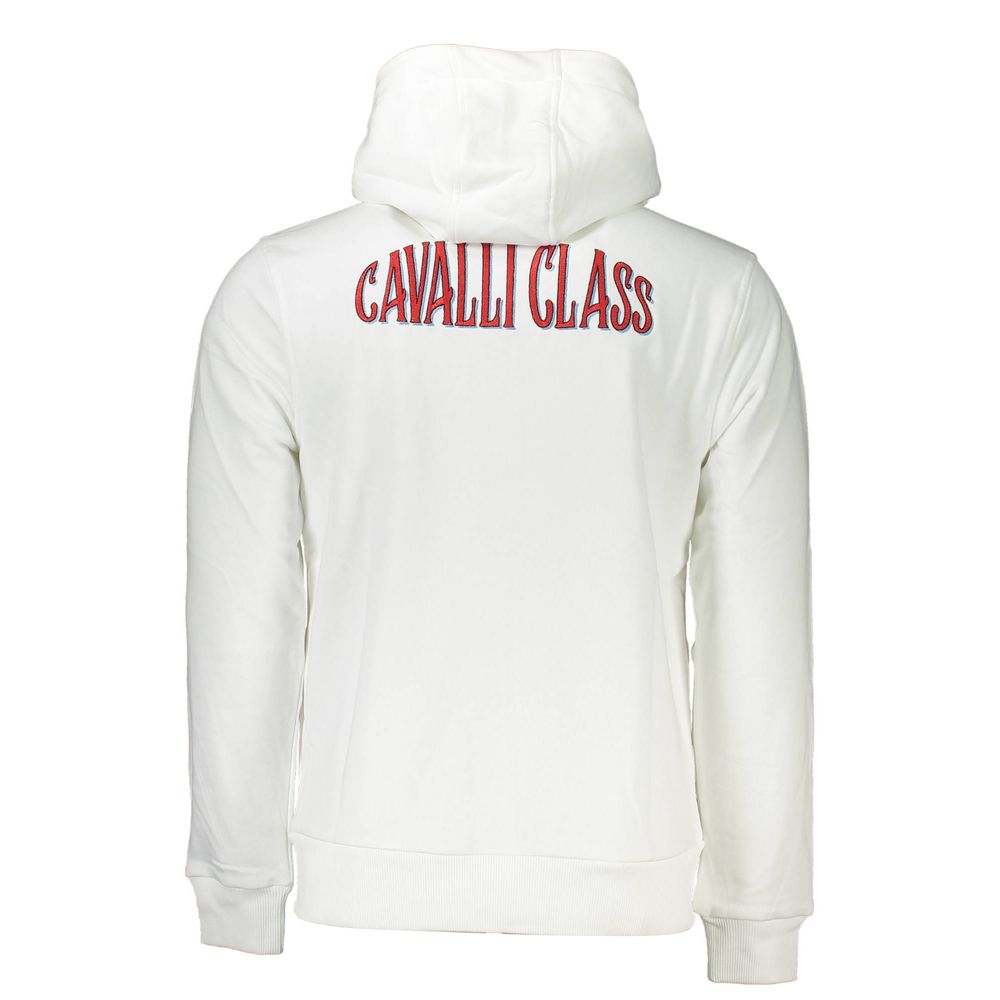 Cavalli Class White Cotton Sweater Cavalli Class