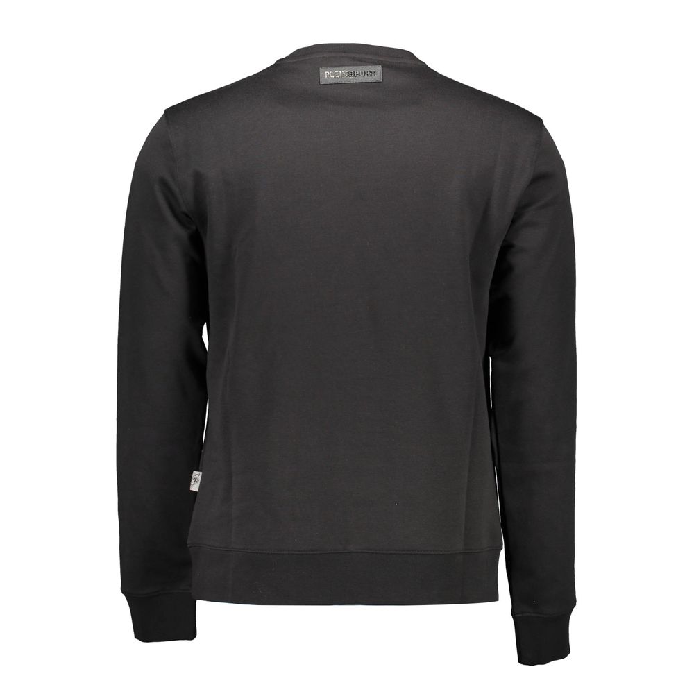 Plein Sport Black Cotton Sweater Plein Sport