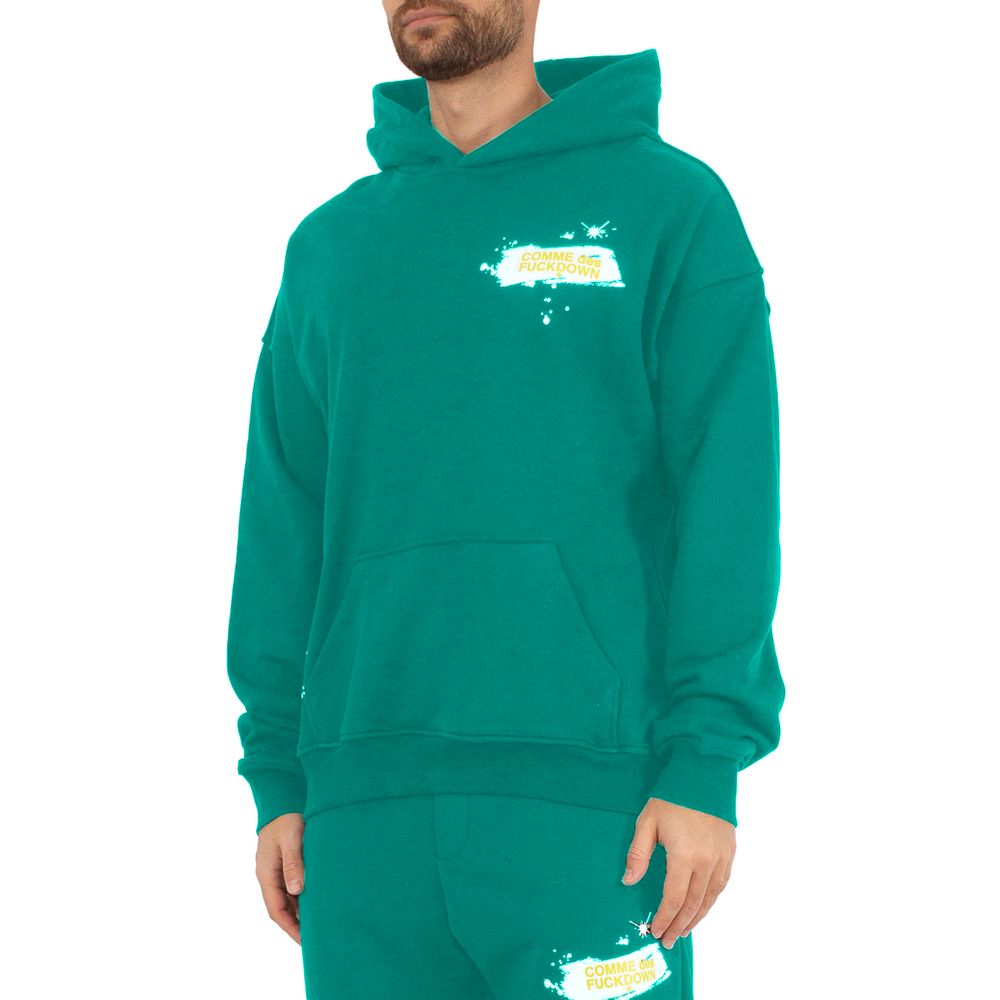 Comme Des Fuckdown Green Cotton Sweater Comme Des Fuckdown
