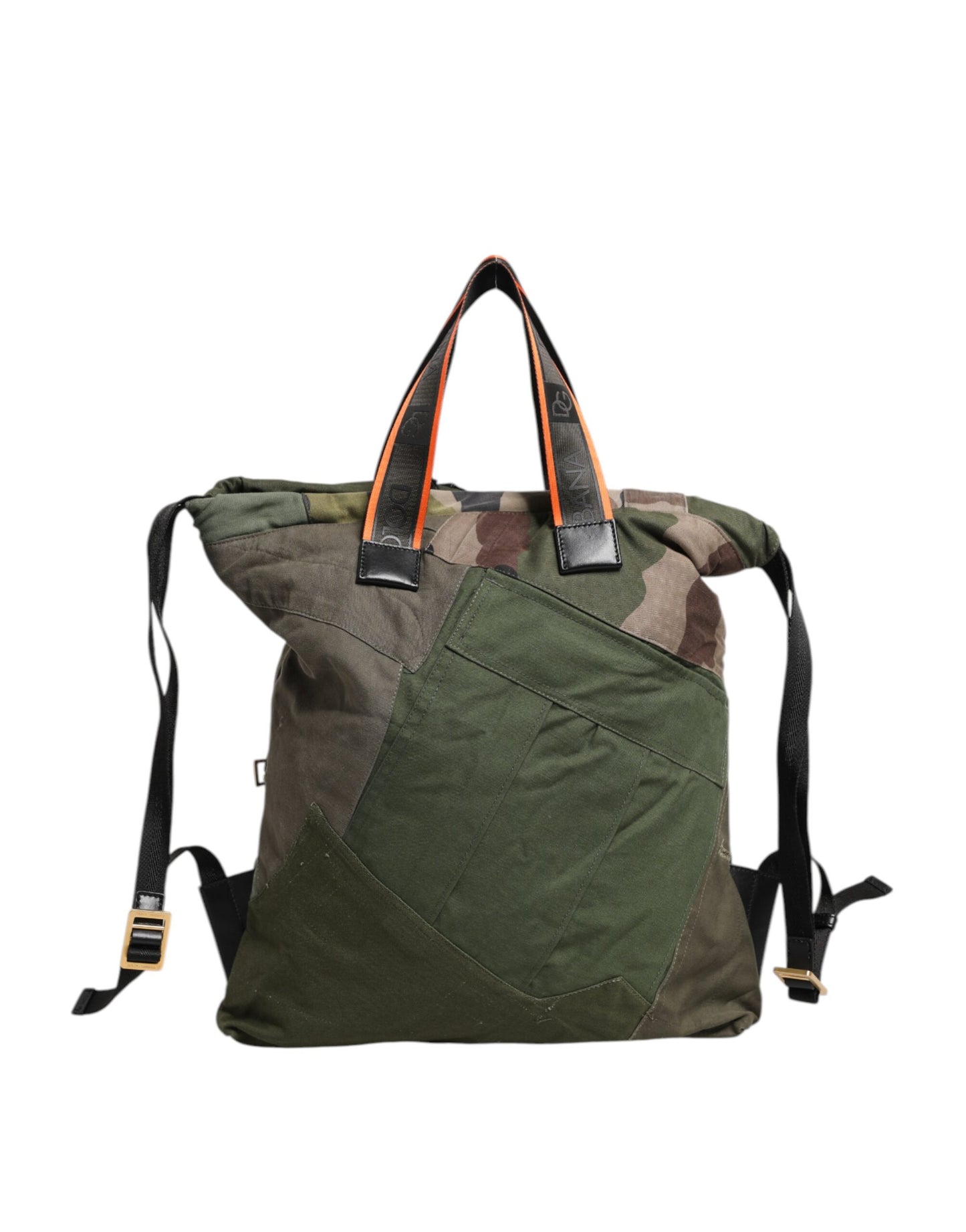 Dolce & Gabbana Military Green Patchwork Rucksack Backpack Bag Dolce & Gabbana
