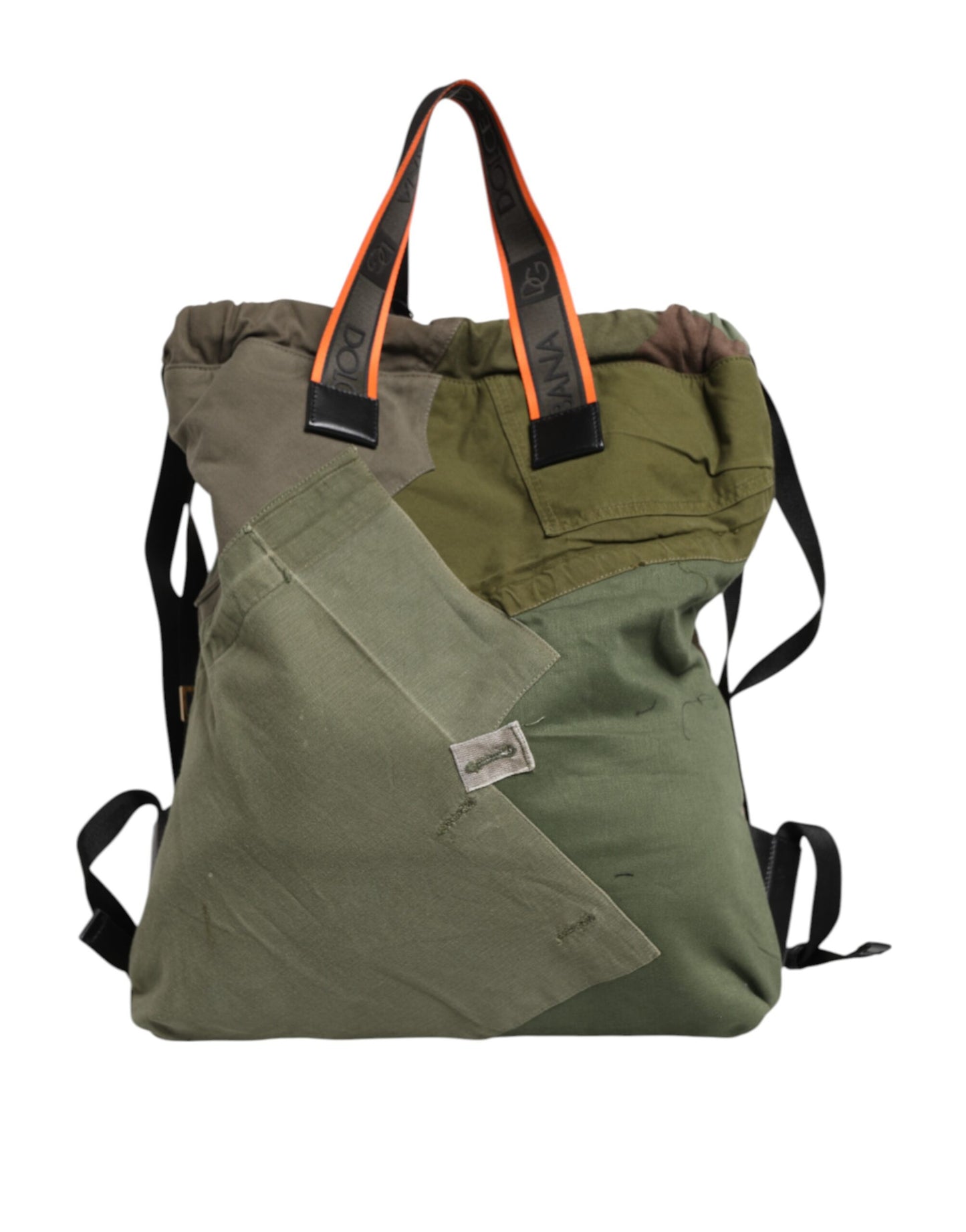 Dolce & Gabbana Military Green Patchwork Rucksack Backpack Bag Dolce & Gabbana