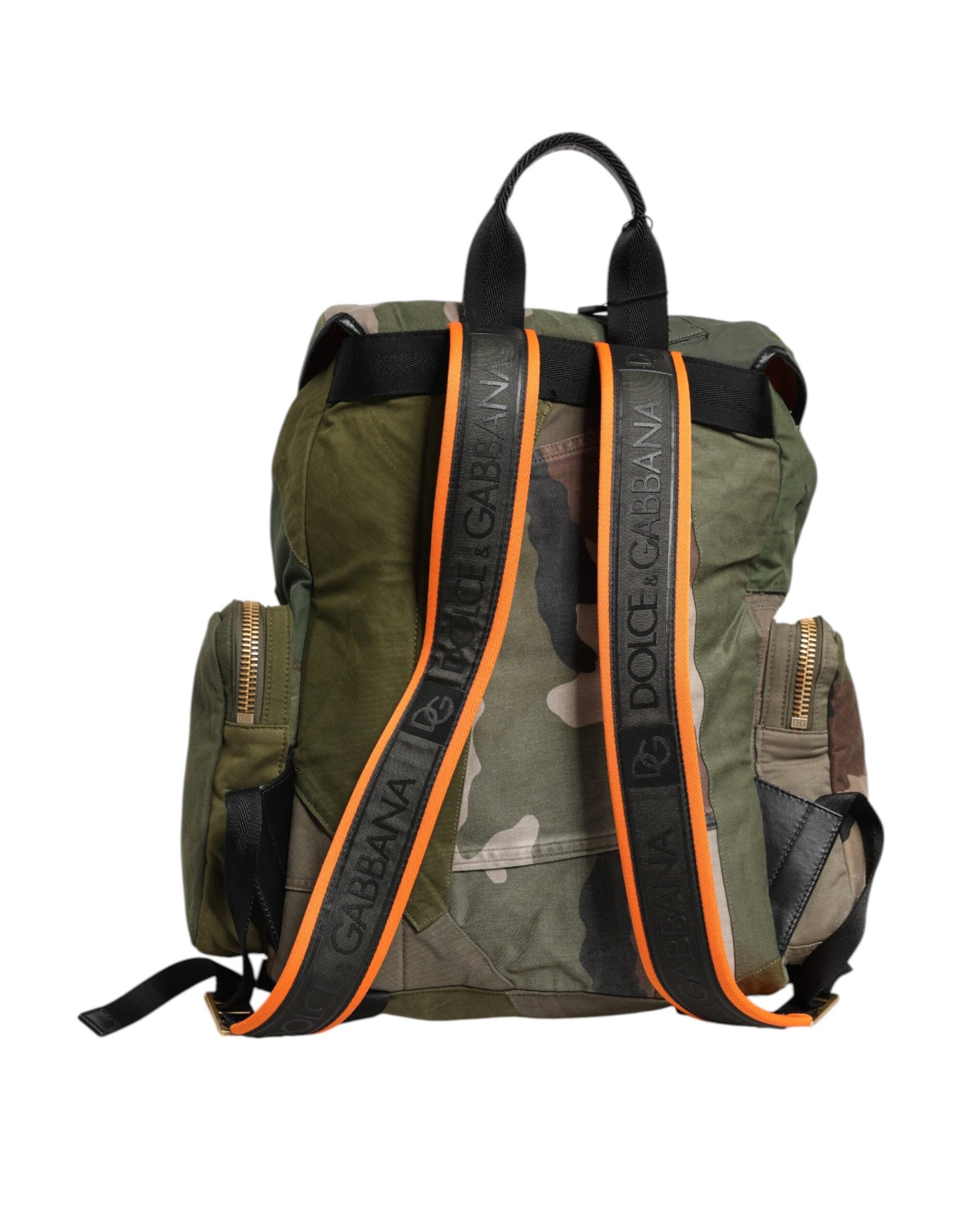 Dolce & Gabbana Military Green Patchwork Rucksack Backpack Bag Dolce & Gabbana