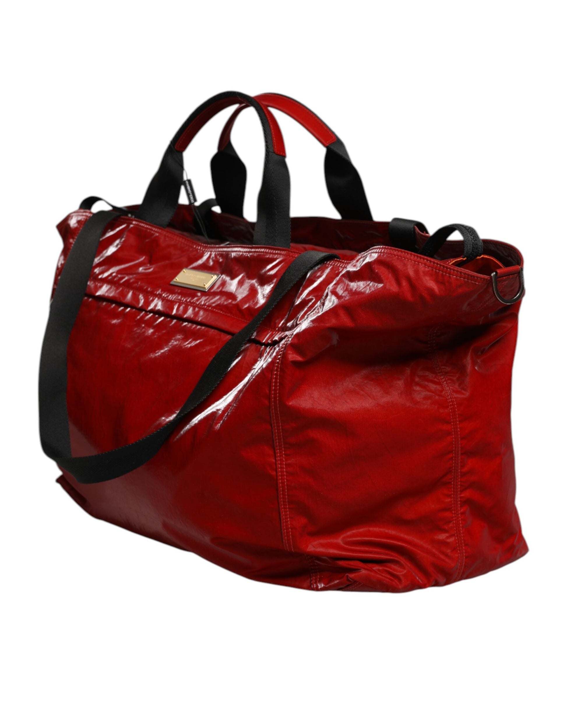 Dolce & Gabbana Red Nylon Hand Shoulder Duffel Travel Bag Dolce & Gabbana