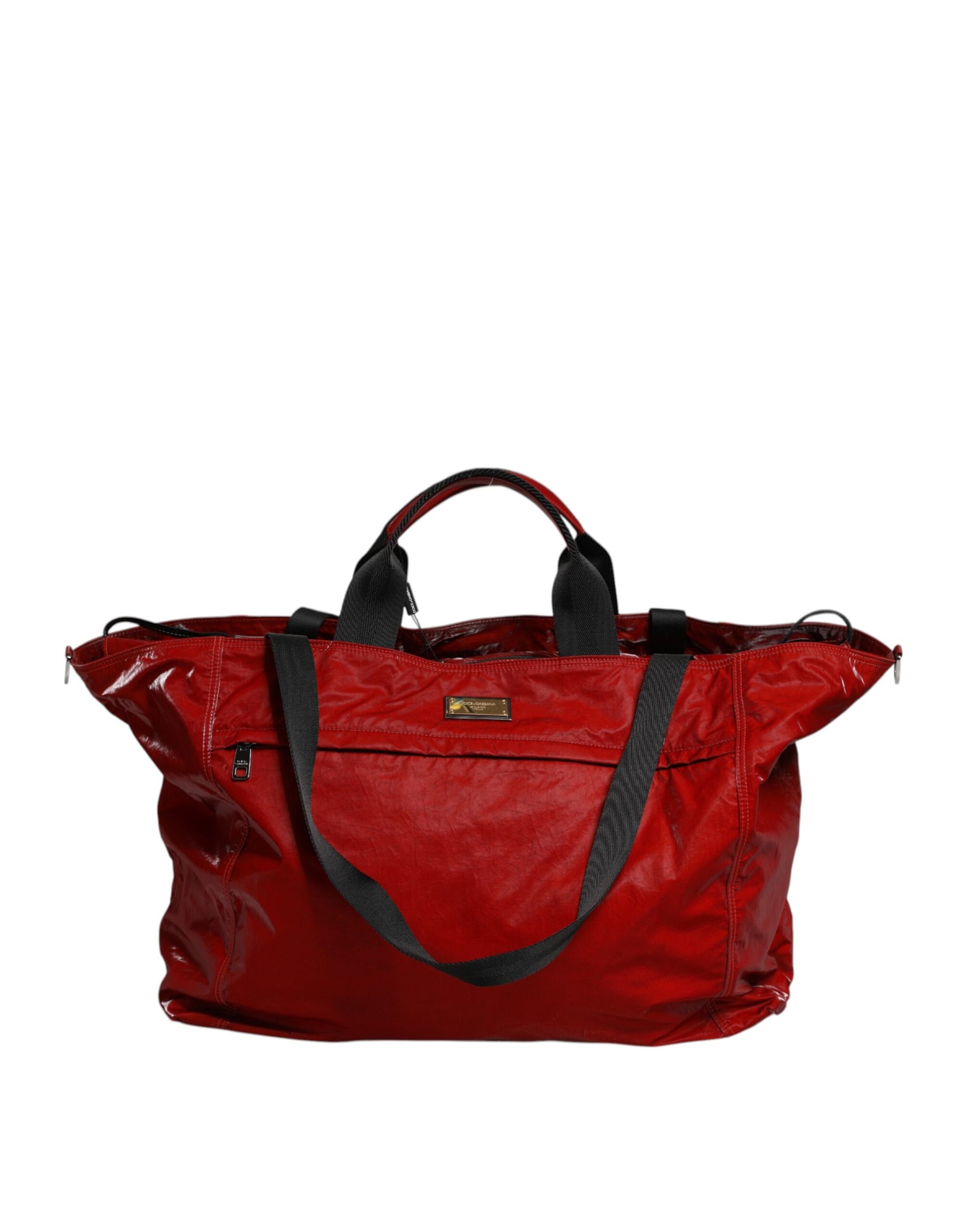 Dolce & Gabbana Red Nylon Hand Shoulder Duffel Travel Bag Dolce & Gabbana