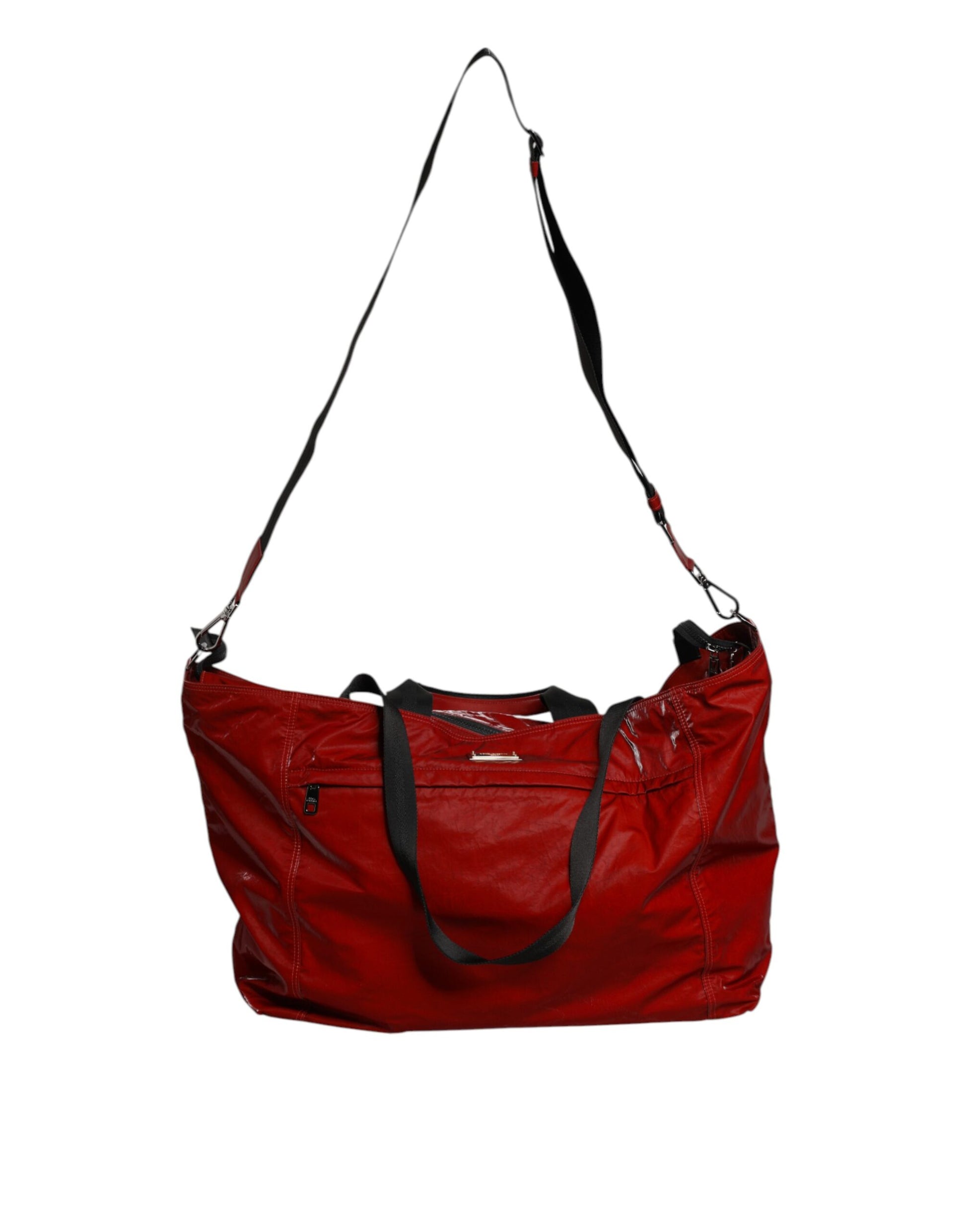 Dolce & Gabbana Red Nylon Hand Shoulder Duffel Travel Bag Dolce & Gabbana