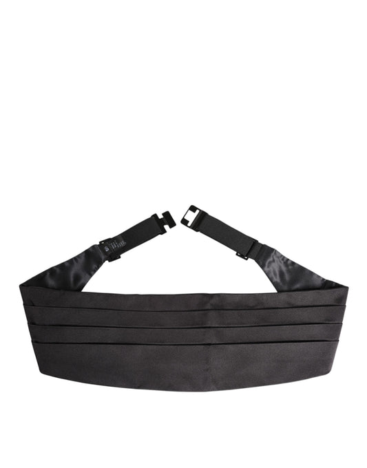 Dolce & Gabbana Black Men 100% Silk Belt Wide Waist Cummerbund Dolce & Gabbana