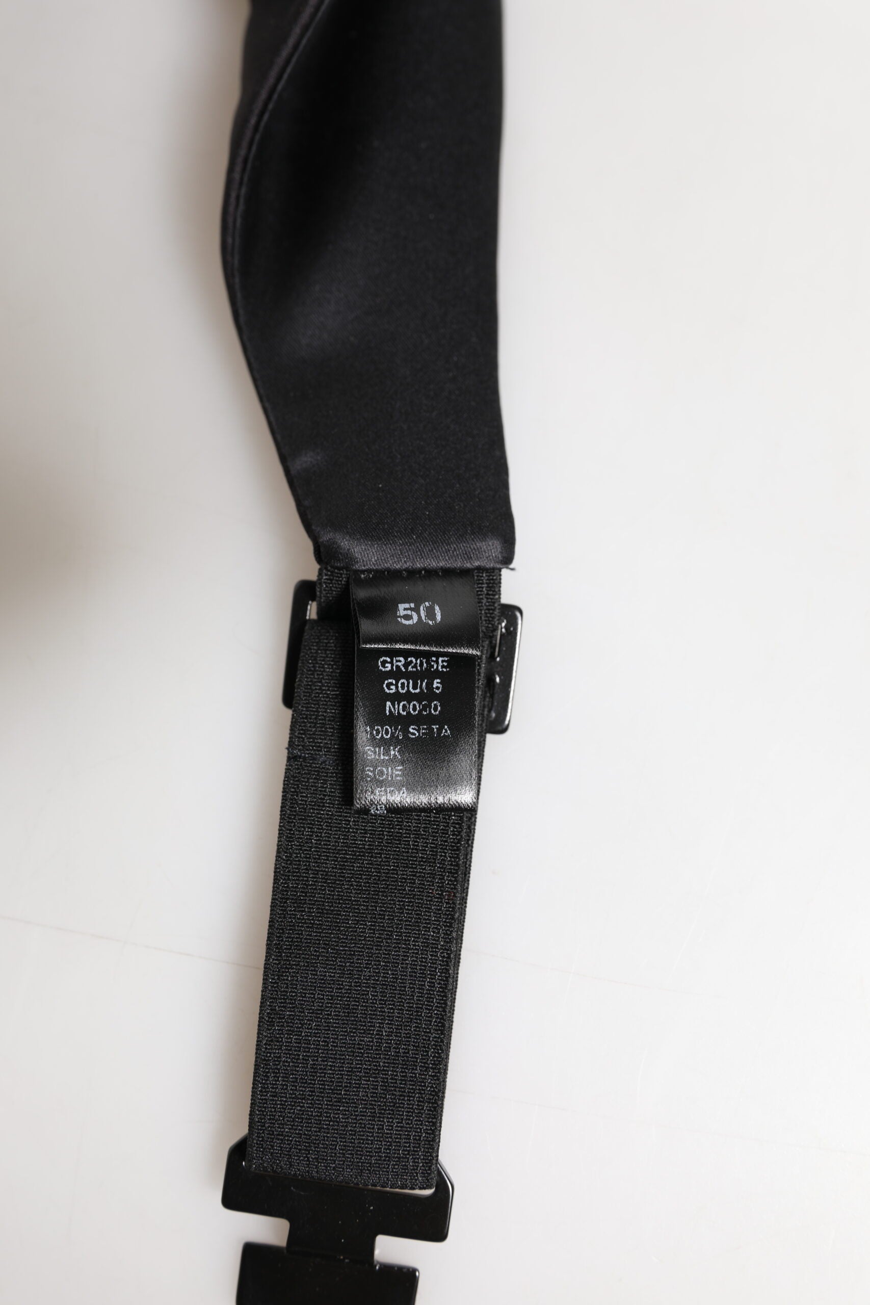 Dolce & Gabbana Black Men 100% Silk Belt Wide Waist Cummerbund Dolce & Gabbana