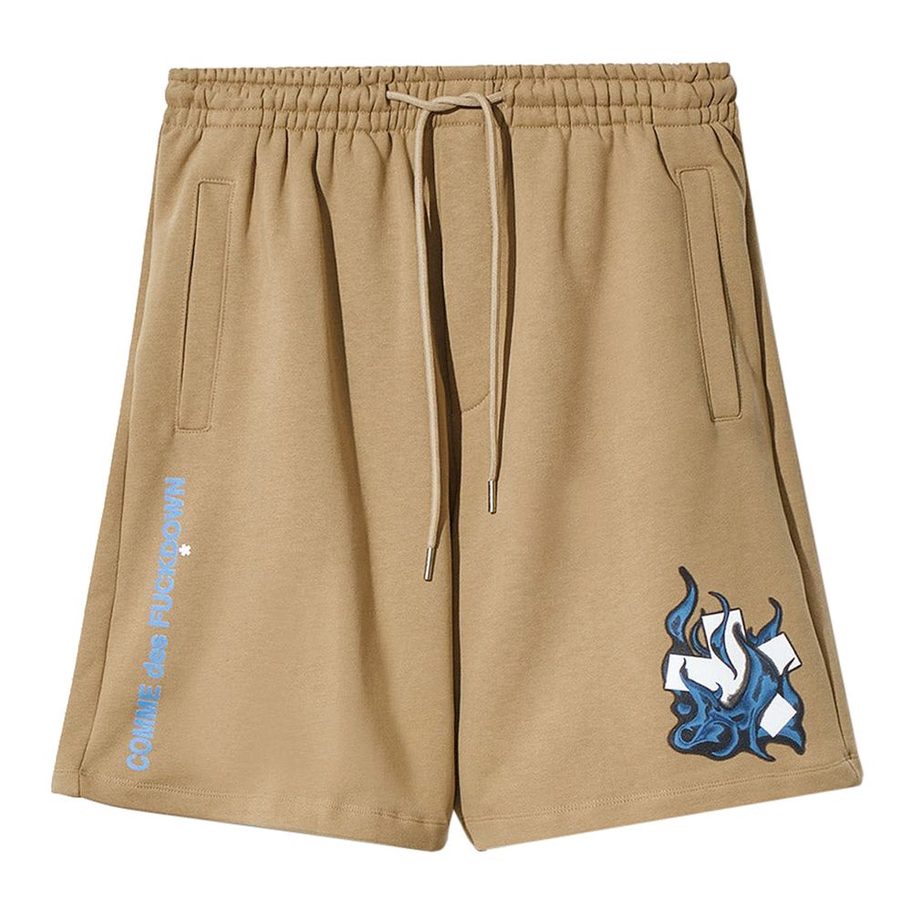 Comme Des Fuckdown Brown Cotton Short Comme Des Fuckdown