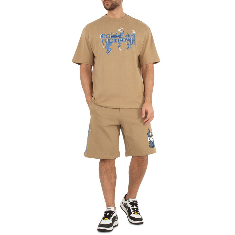 Comme Des Fuckdown Brown Cotton Short Comme Des Fuckdown