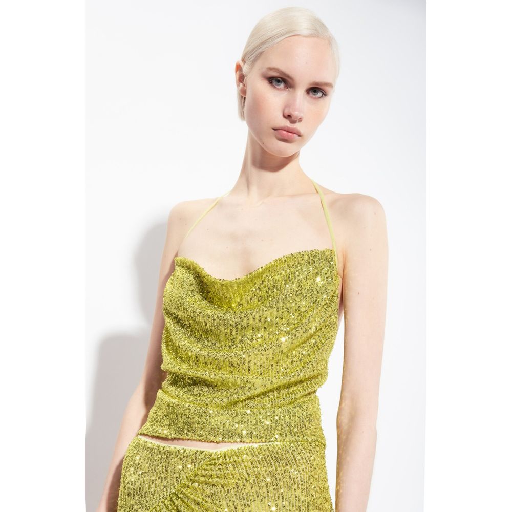 PINKO Green Polyester Tops & T-Shirt PINKO