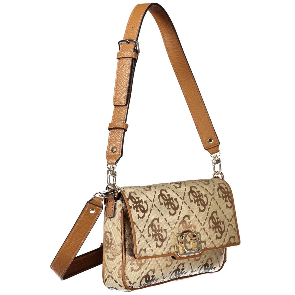 Guess Jeans Beige Polyester Women Handbag Guess Jeans