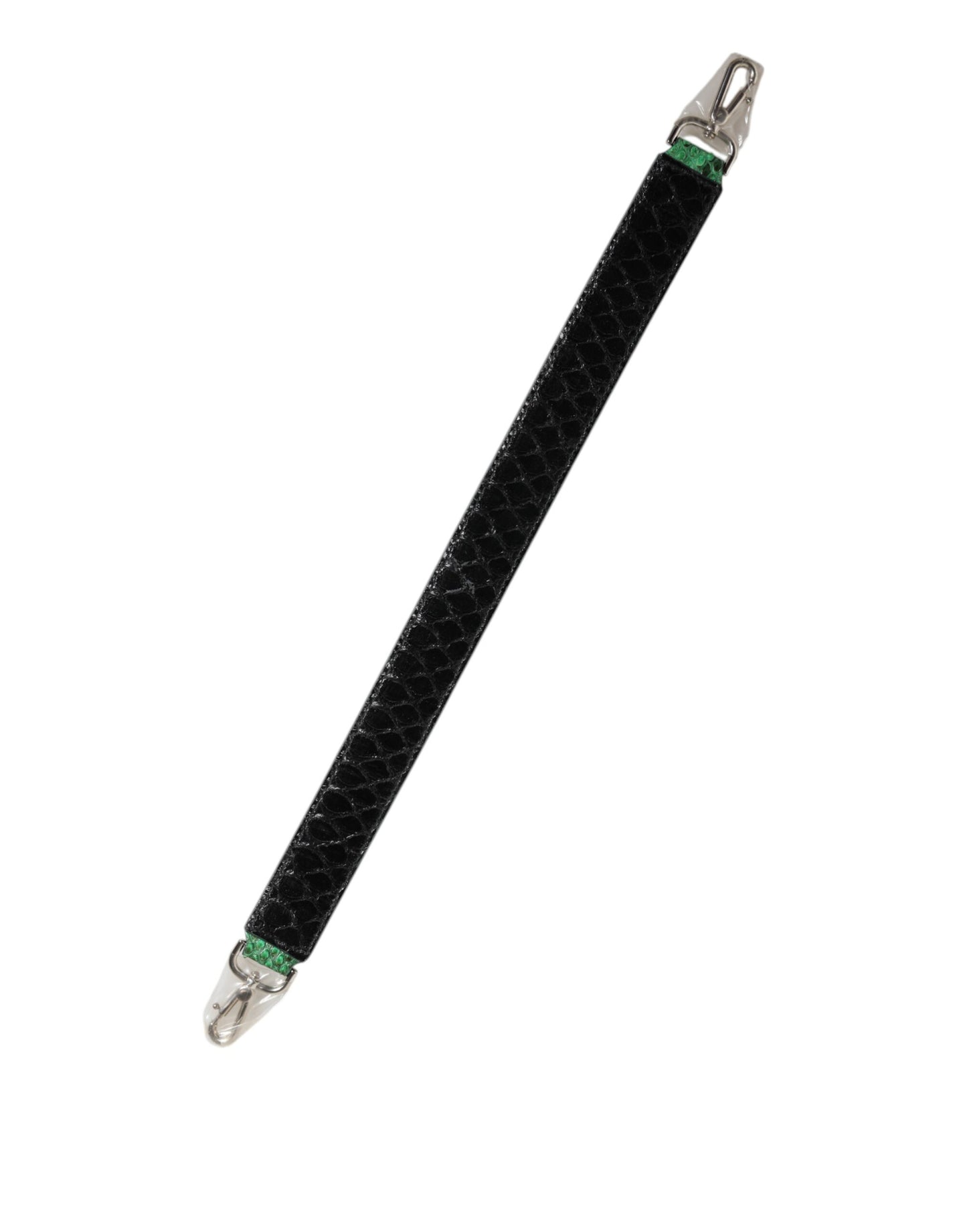 Dolce & Gabbana Black Green Exotic Leather Bag Shoulder Strap Dolce & Gabbana