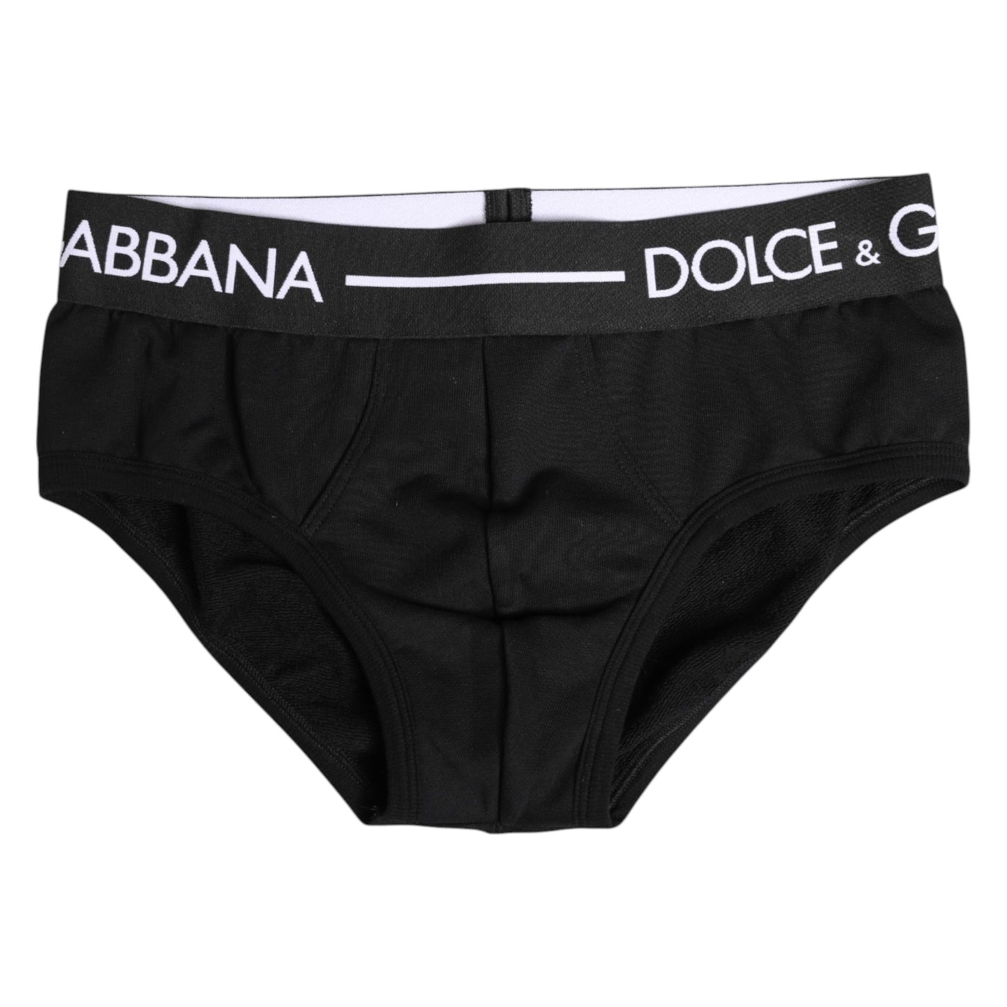 Dolce & Gabbana Black Cotton Stretch Regular Brief Underwear Dolce & Gabbana