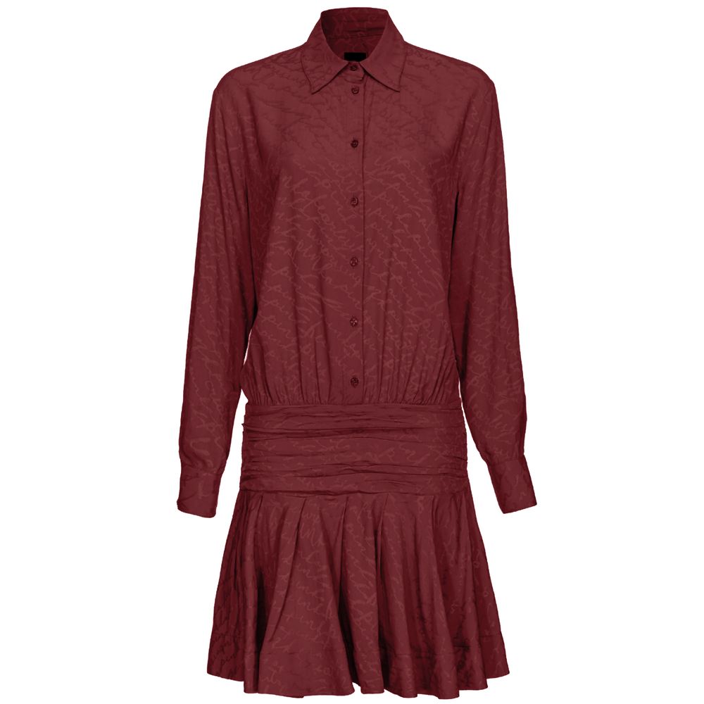 PINKO Red Silk Women Dress PINKO