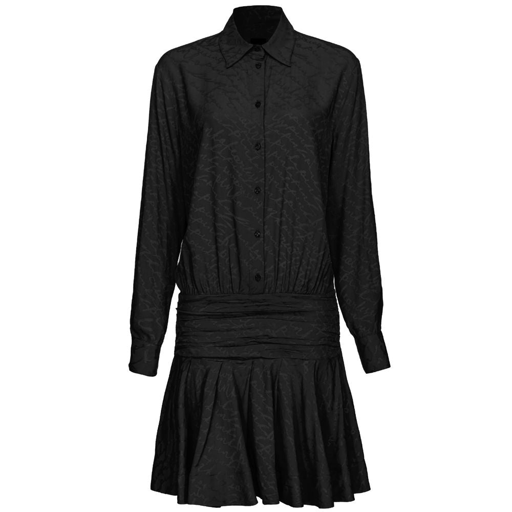 PINKO Black Silk Women Dress PINKO