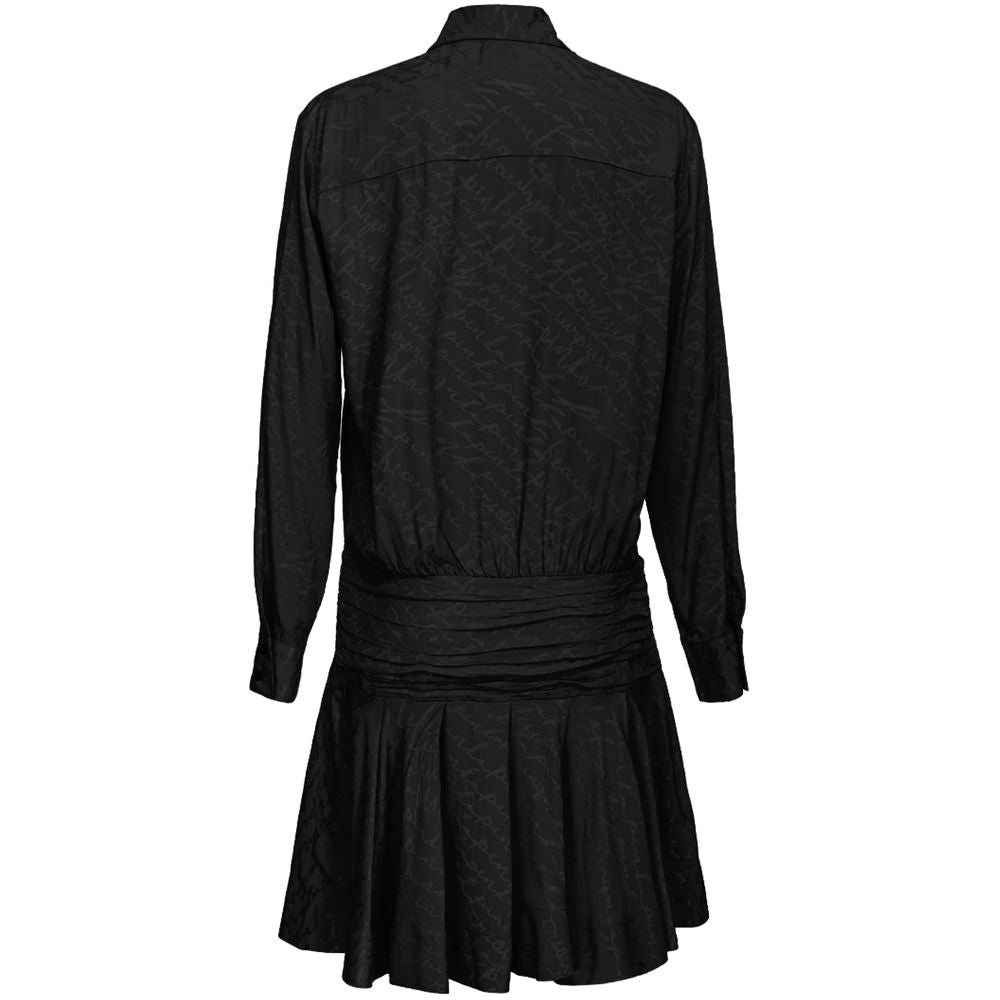 PINKO Black Silk Women Dress PINKO