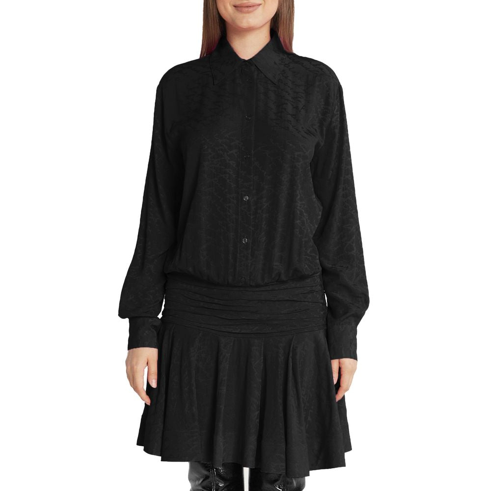 PINKO Black Silk Women Dress PINKO