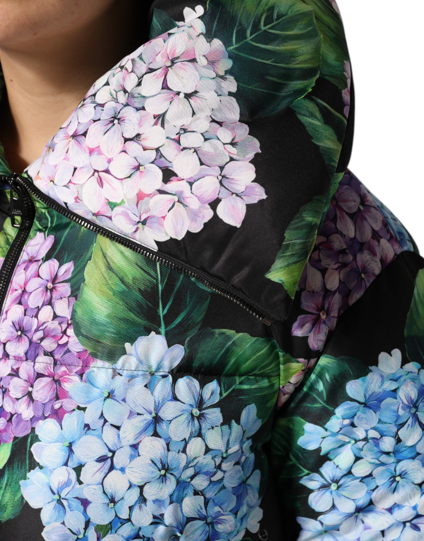 Dolce & Gabbana Multicolor Floral Print Puffer Quilted Jacket Dolce & Gabbana