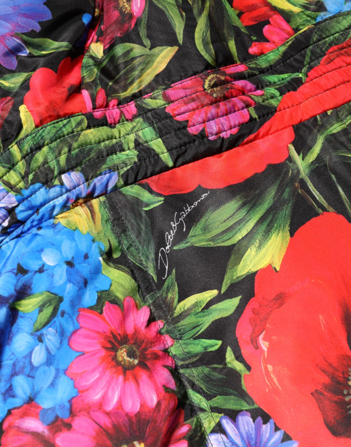 Dolce & Gabbana Multicolor Floral Hooded Puffer Coat Jacket Dolce & Gabbana